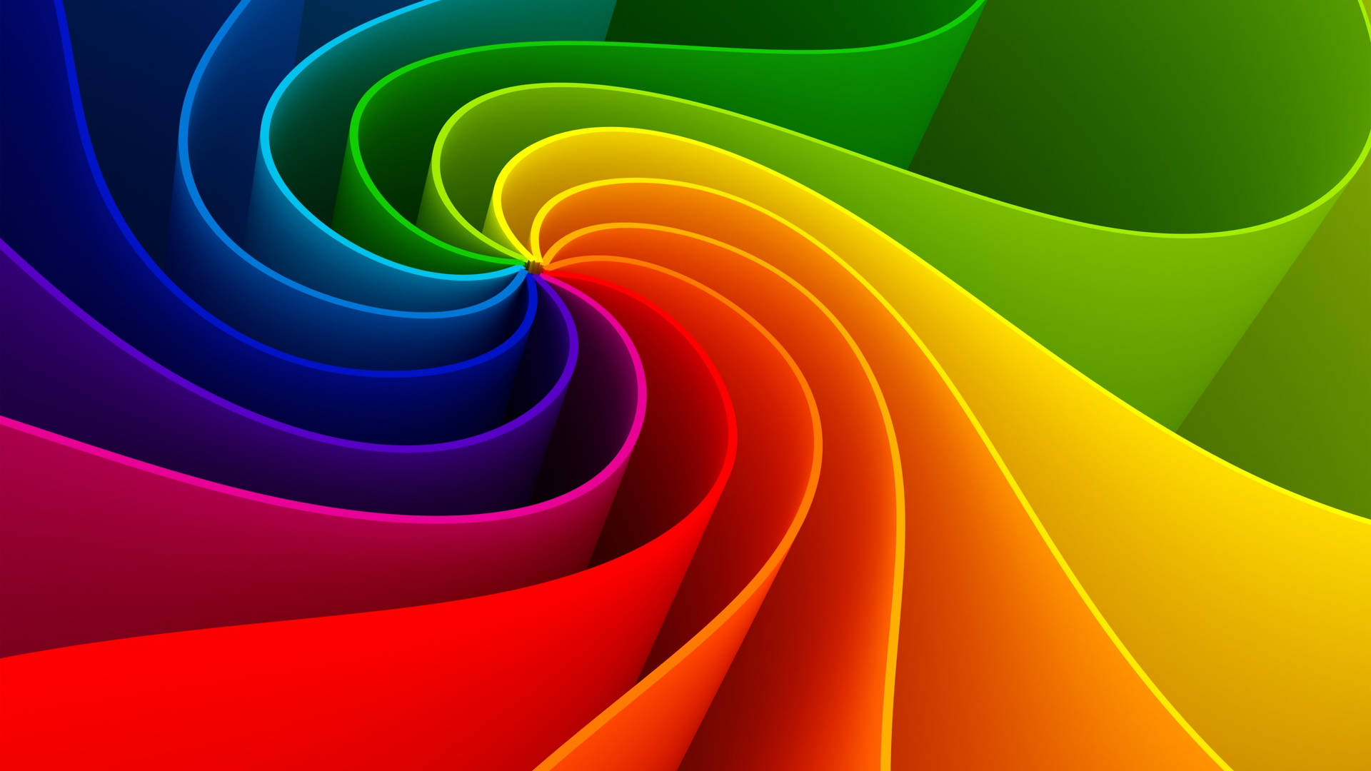 2k Rainbow Vector Wave Patterns Background