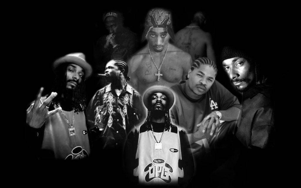 2pac Rapper Many Images Collage Background