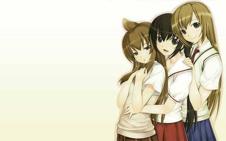 3 Girl Anime Best Friends Background