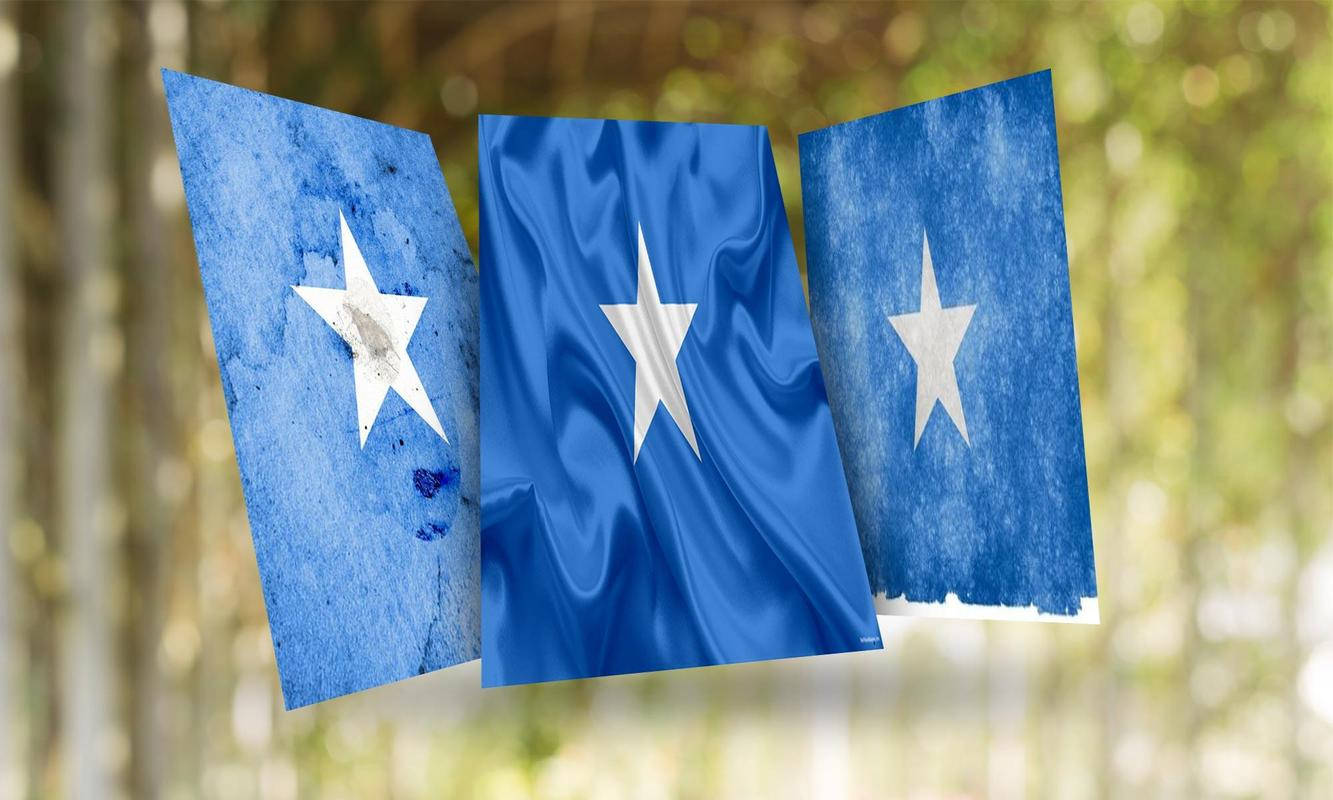 3 Panel Somalia Flag Background