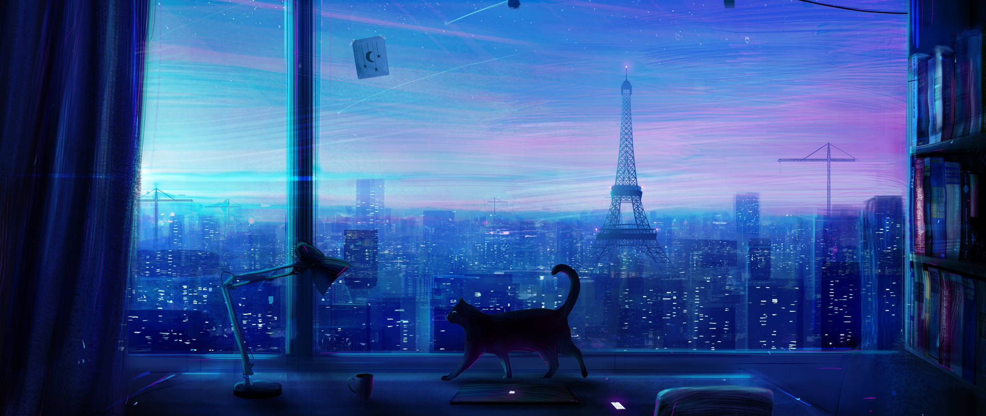 3440x1440 City Of Paris View Background