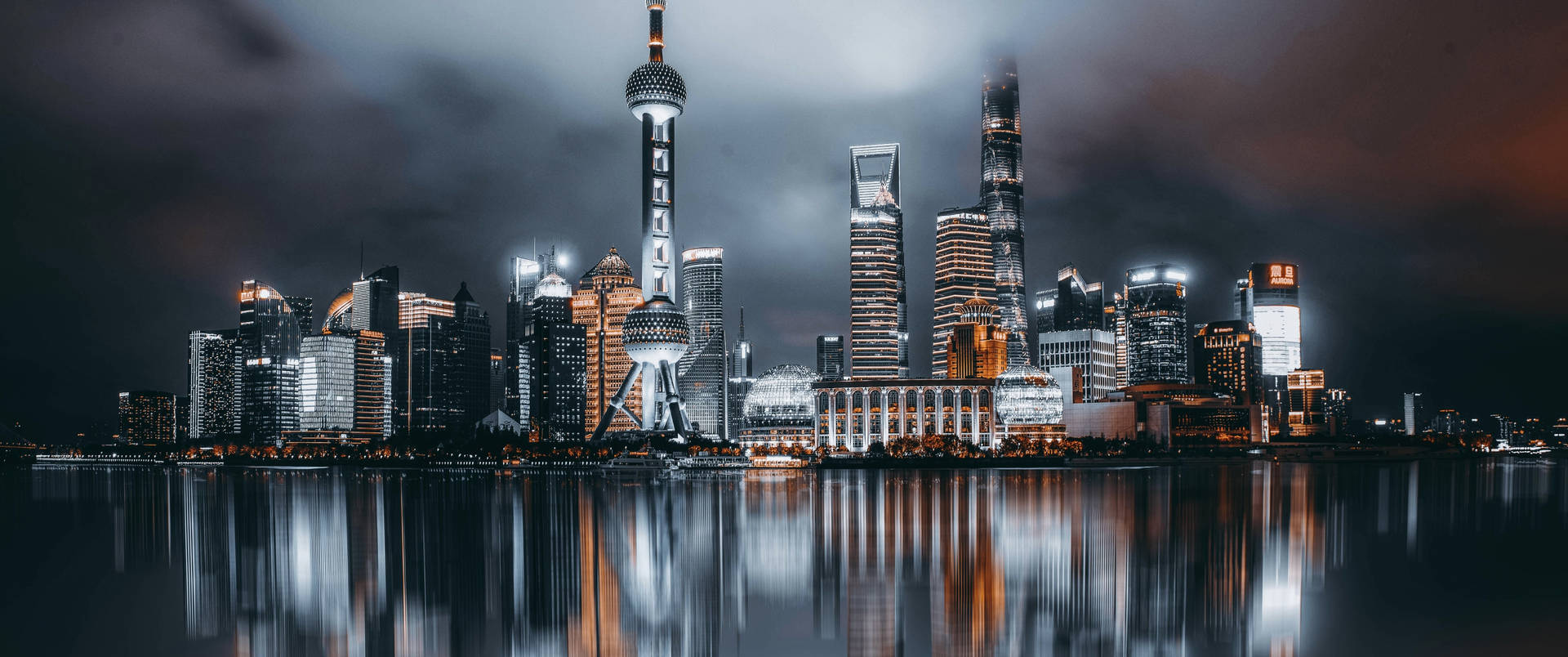 3440x1440 City Of Shanghai Background