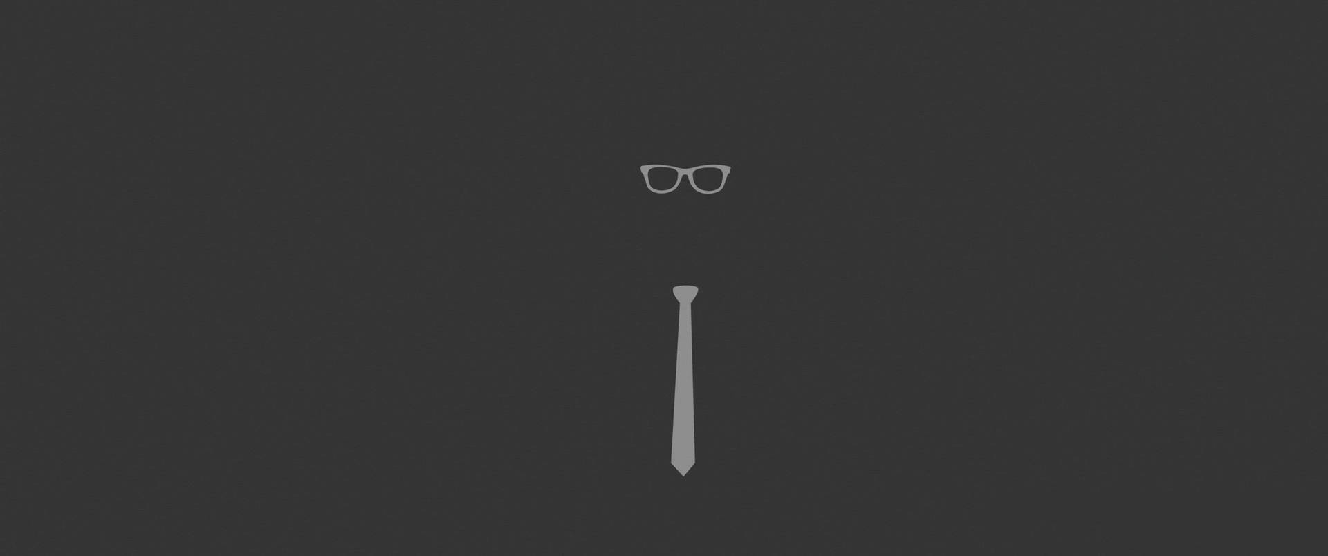 3440x1440 Minimalist Eyeglass And Tie Background