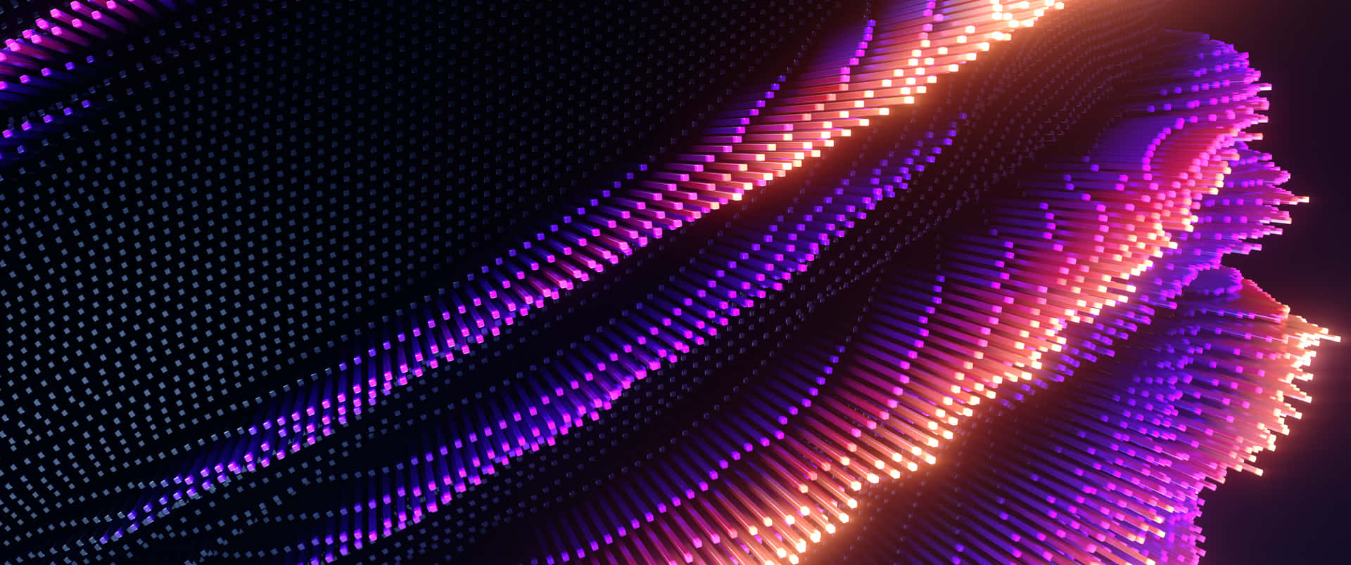 3440x1440 Neon Digital Dot Art Background