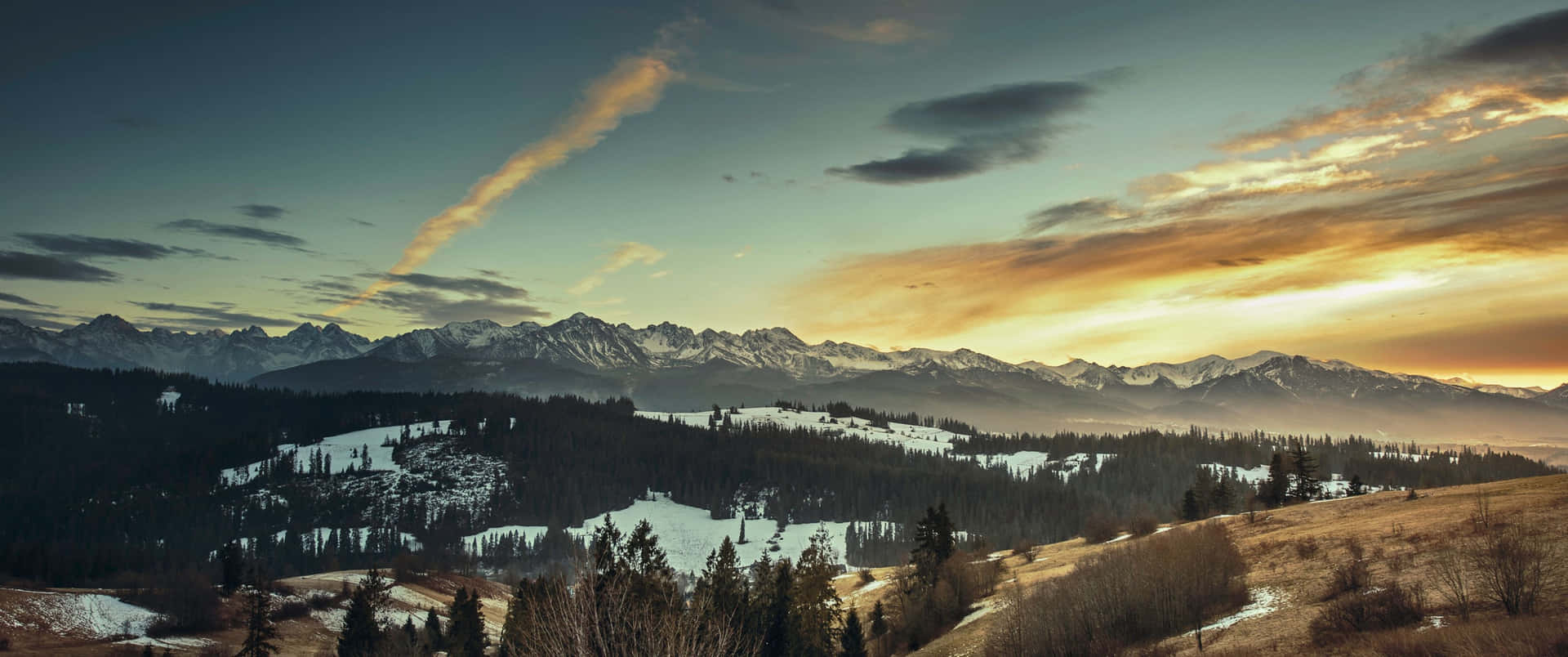 3440x1440 Winter Landscape