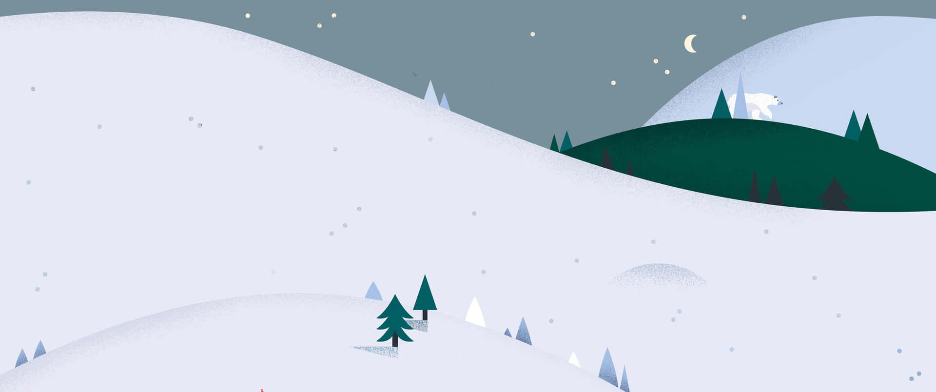 3440x1440 Winter Wonderland Background