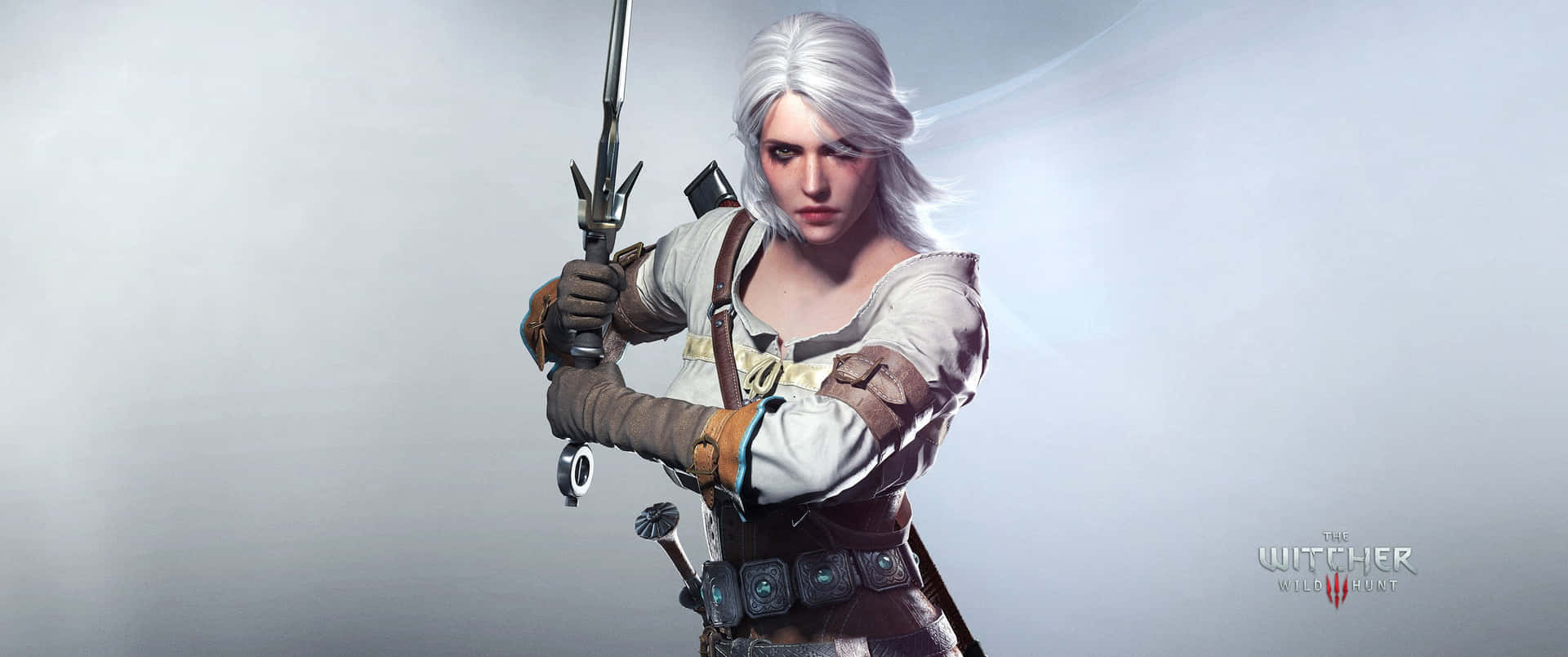 3440x1440 Witcher Princess Ciri With Sword Background