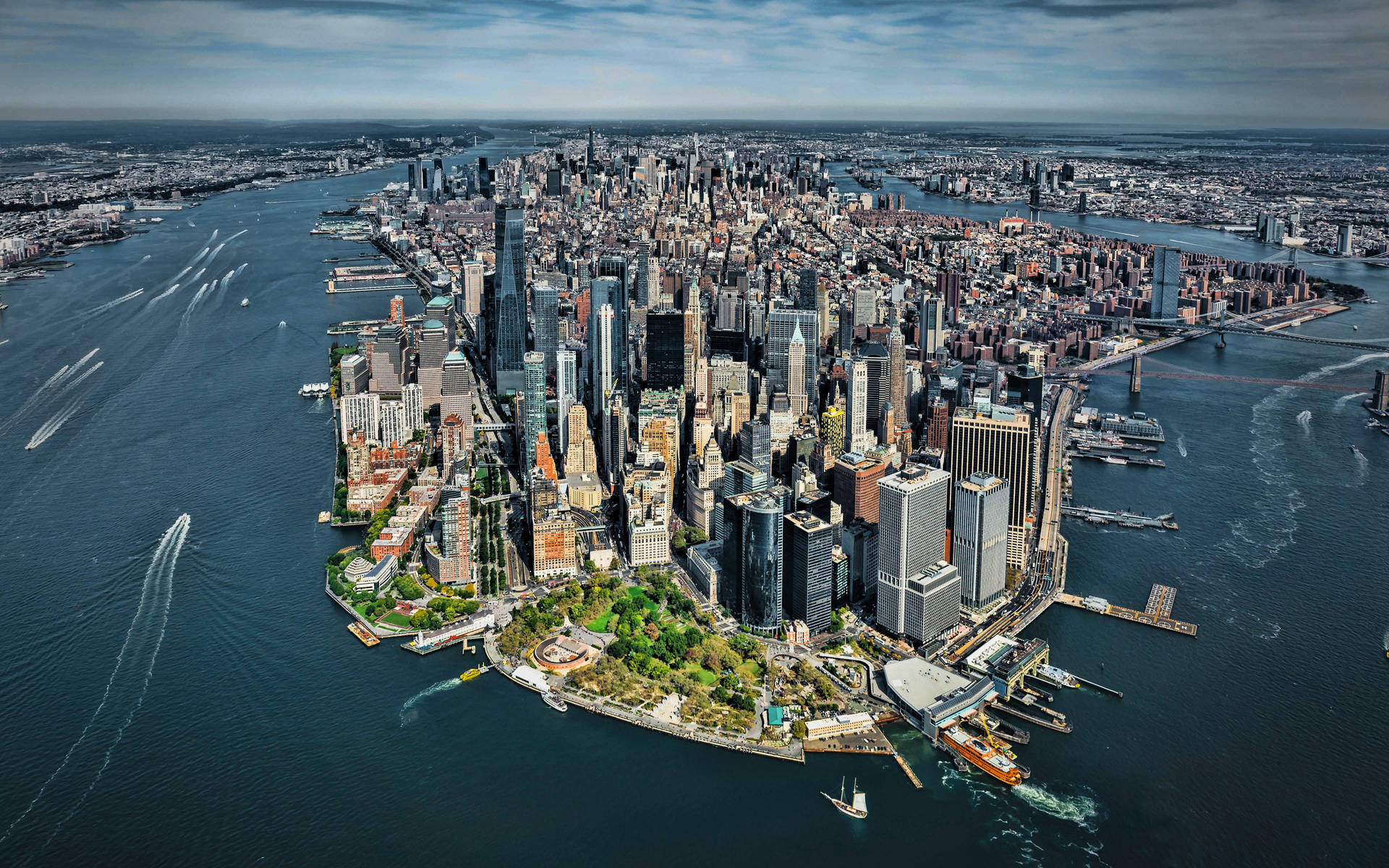 360 Degree Shot Of New York 4k Background