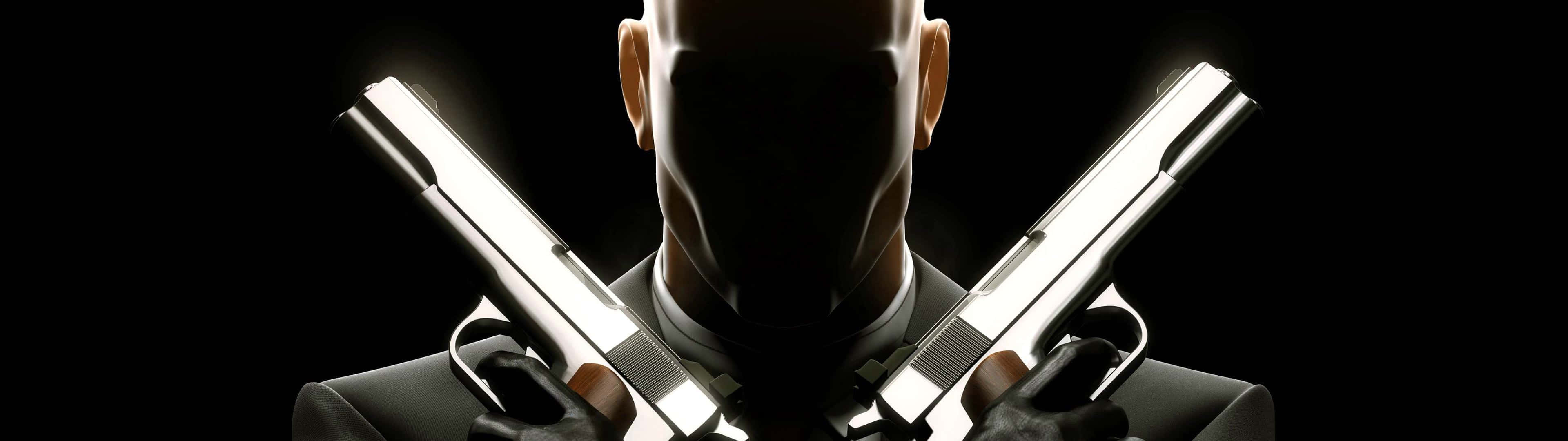 3840 X 1080 Gaming Hitman Poster Background