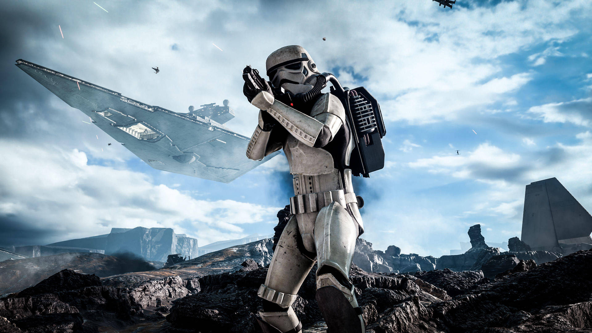 3840 X 2160 Star Wars Battlefield Stormtrooper Background