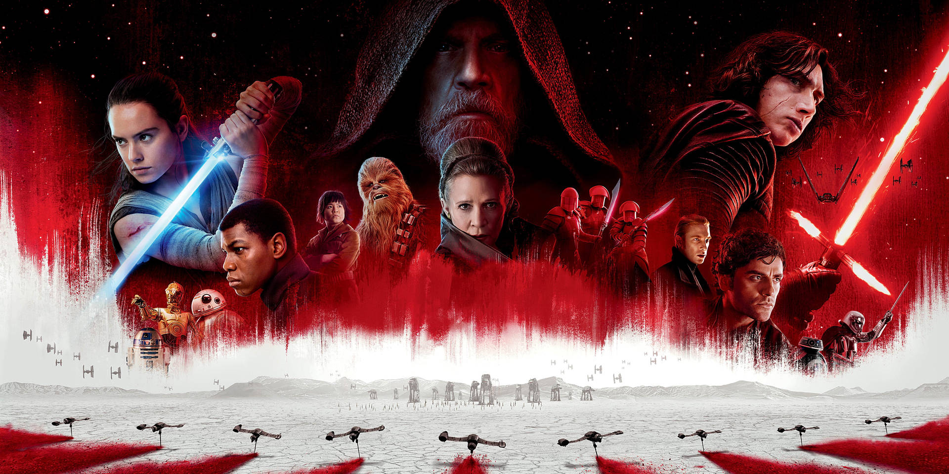 3840 X 2160 Star Wars Last Jedi Red