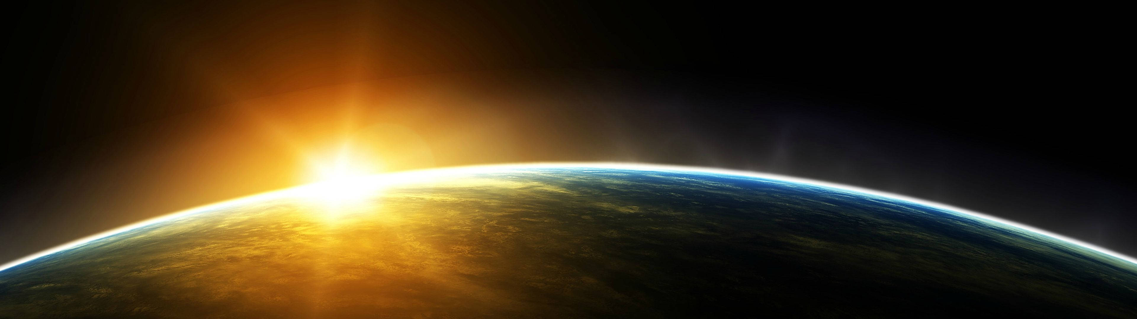 3840x1080 4k Earth Surface Background