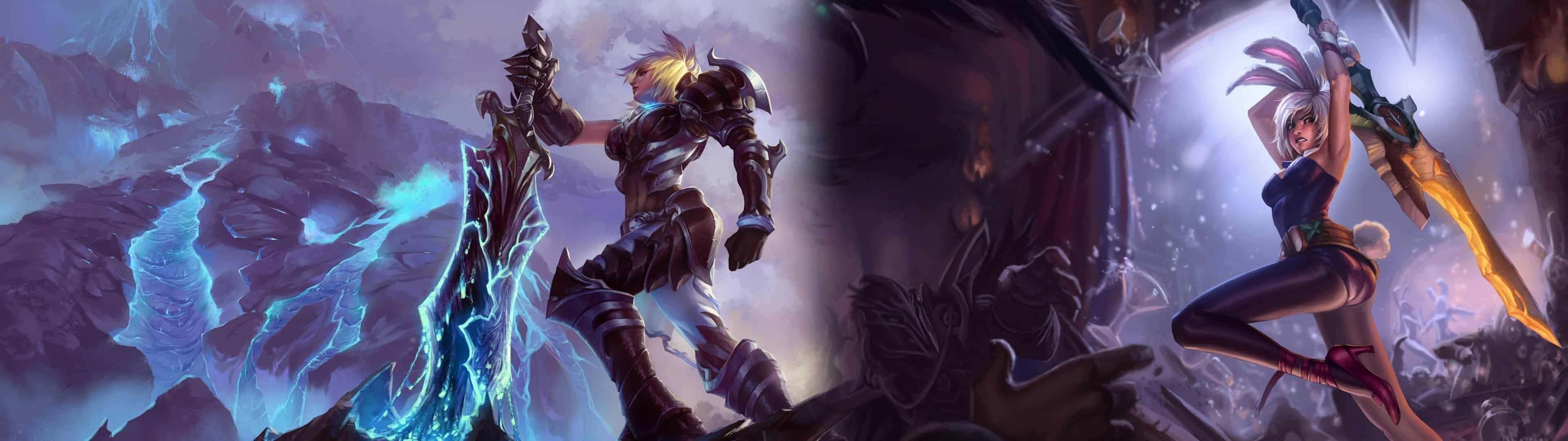 3840x1080 League Of Legends Characters Background