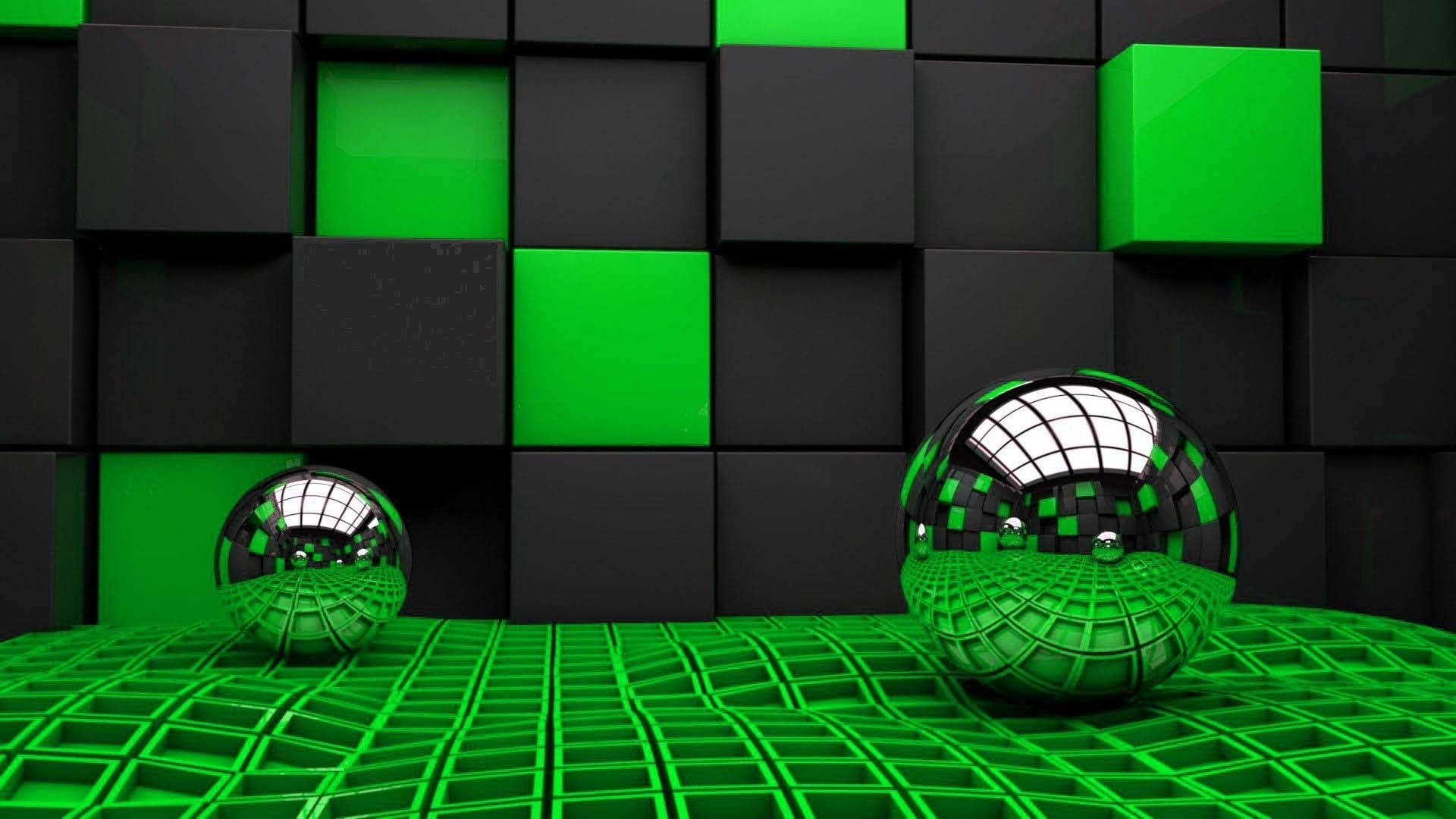 3d Abstract Balls Background