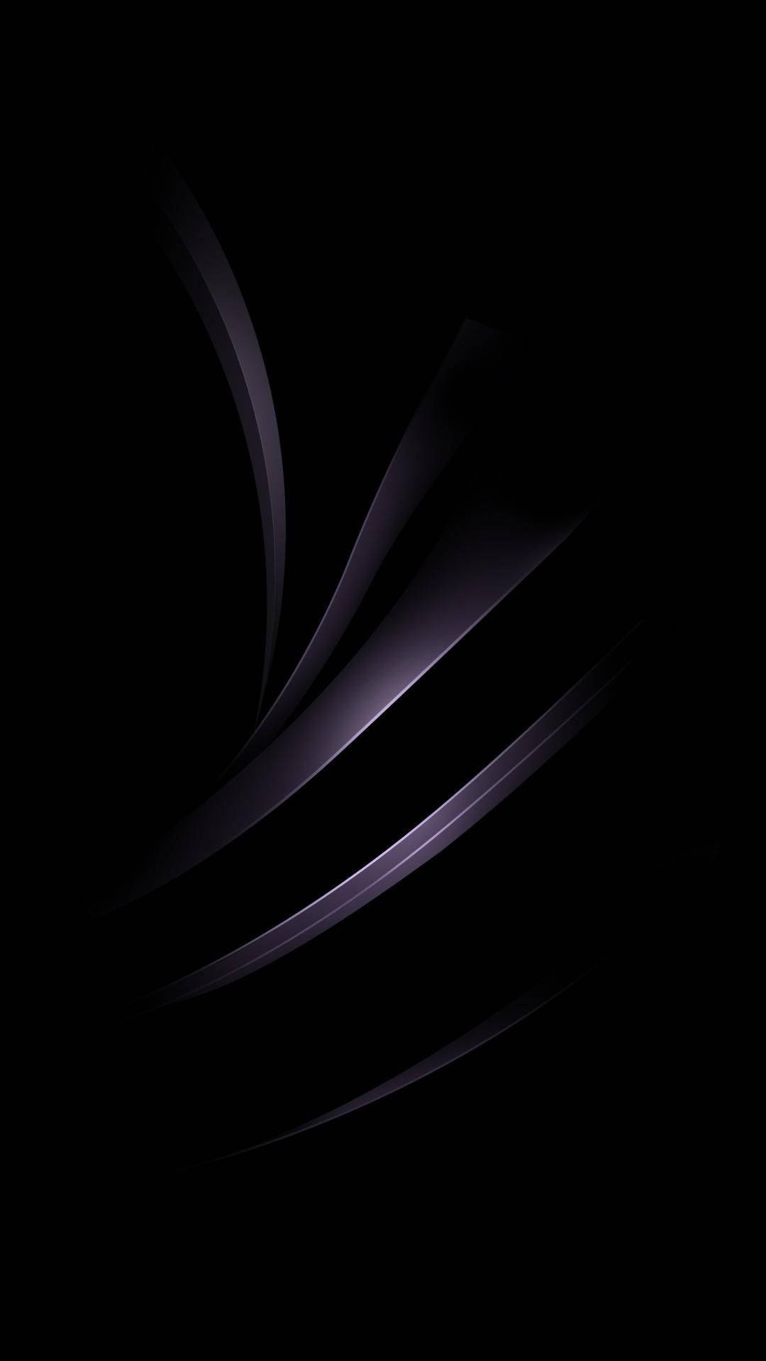 3d Abstract Curves Pure Black Hd Phone Screen Background