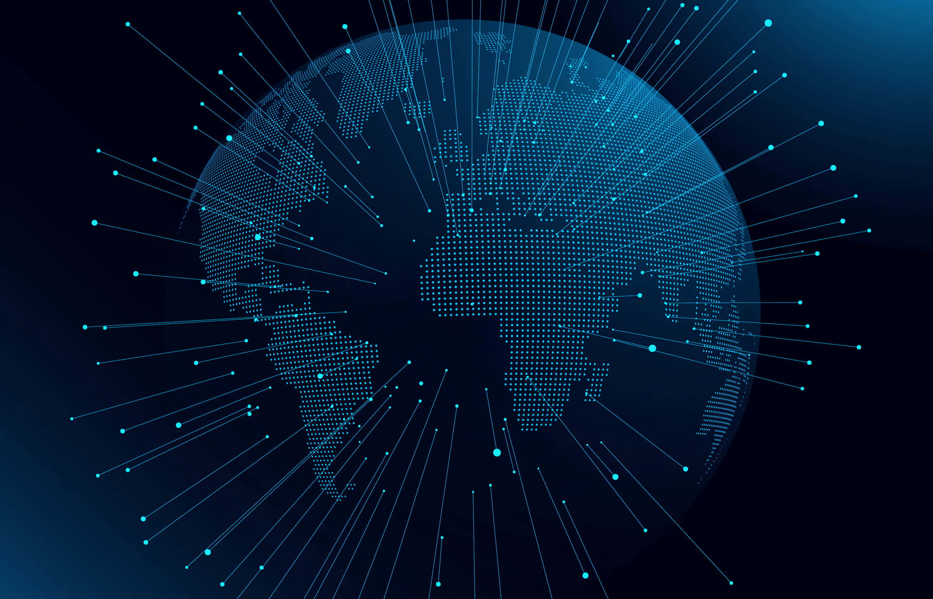 3d Abstract Of Globe Map