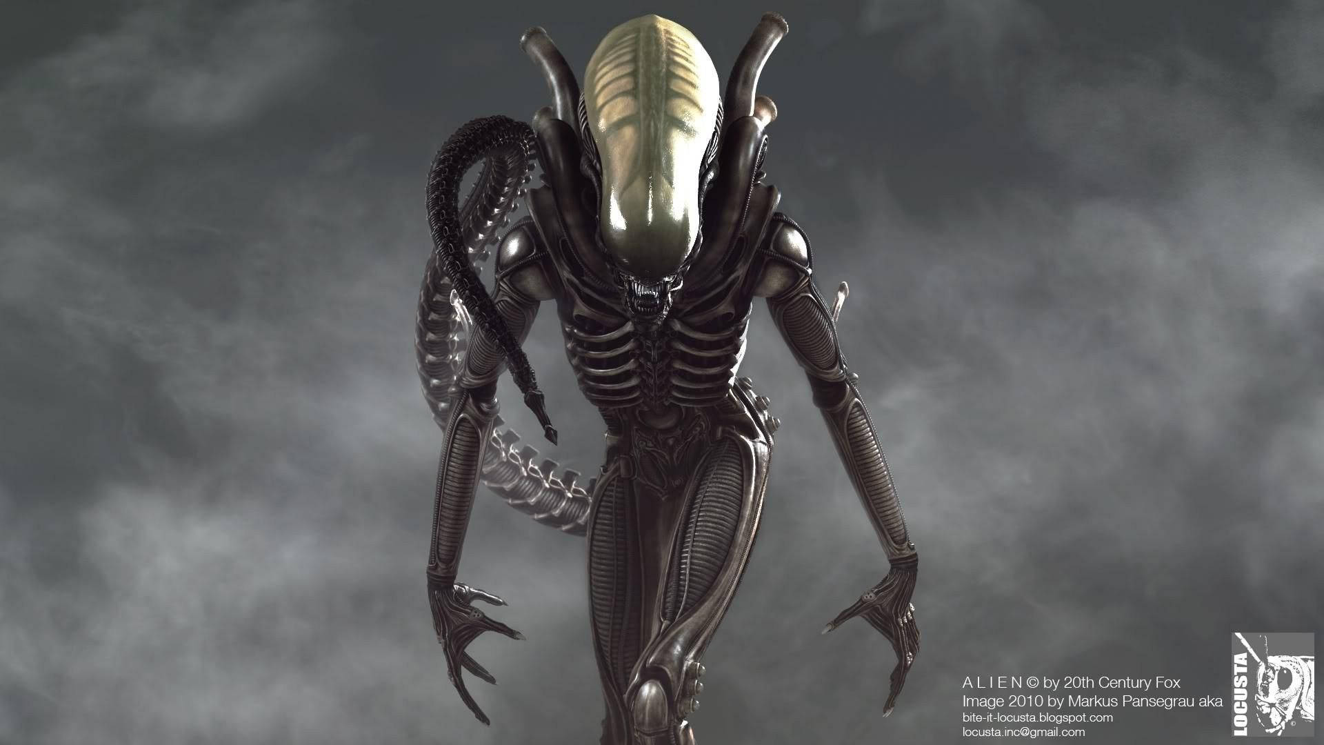 3d Alien Movie Background