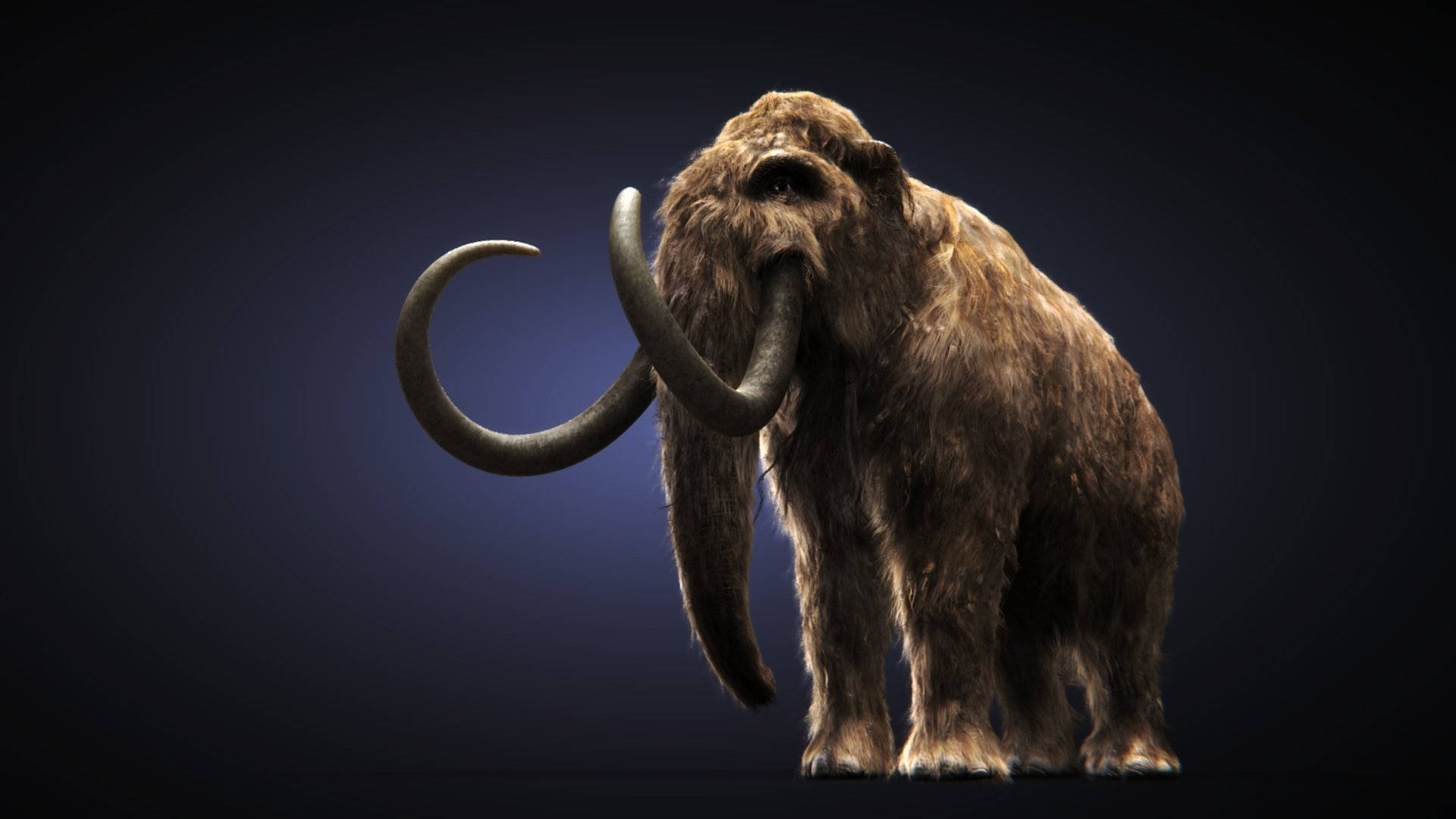 3d And Realistic Mammoth Background