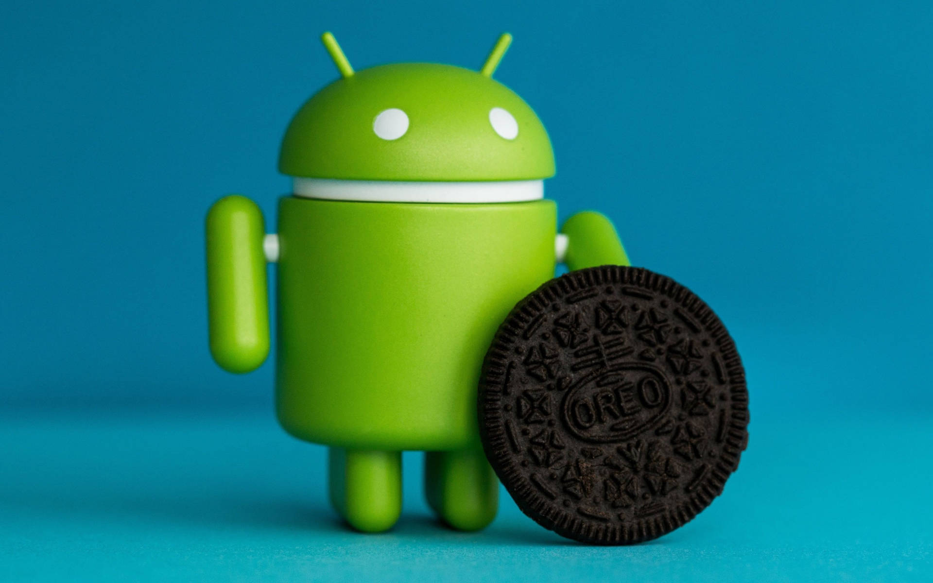 3d Android Icon And Oreo Desktop Background
