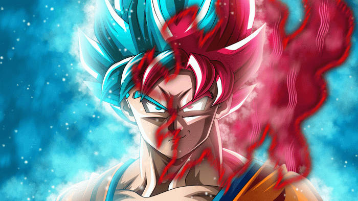 3d Anime Son Goku Diverging In 8k Background