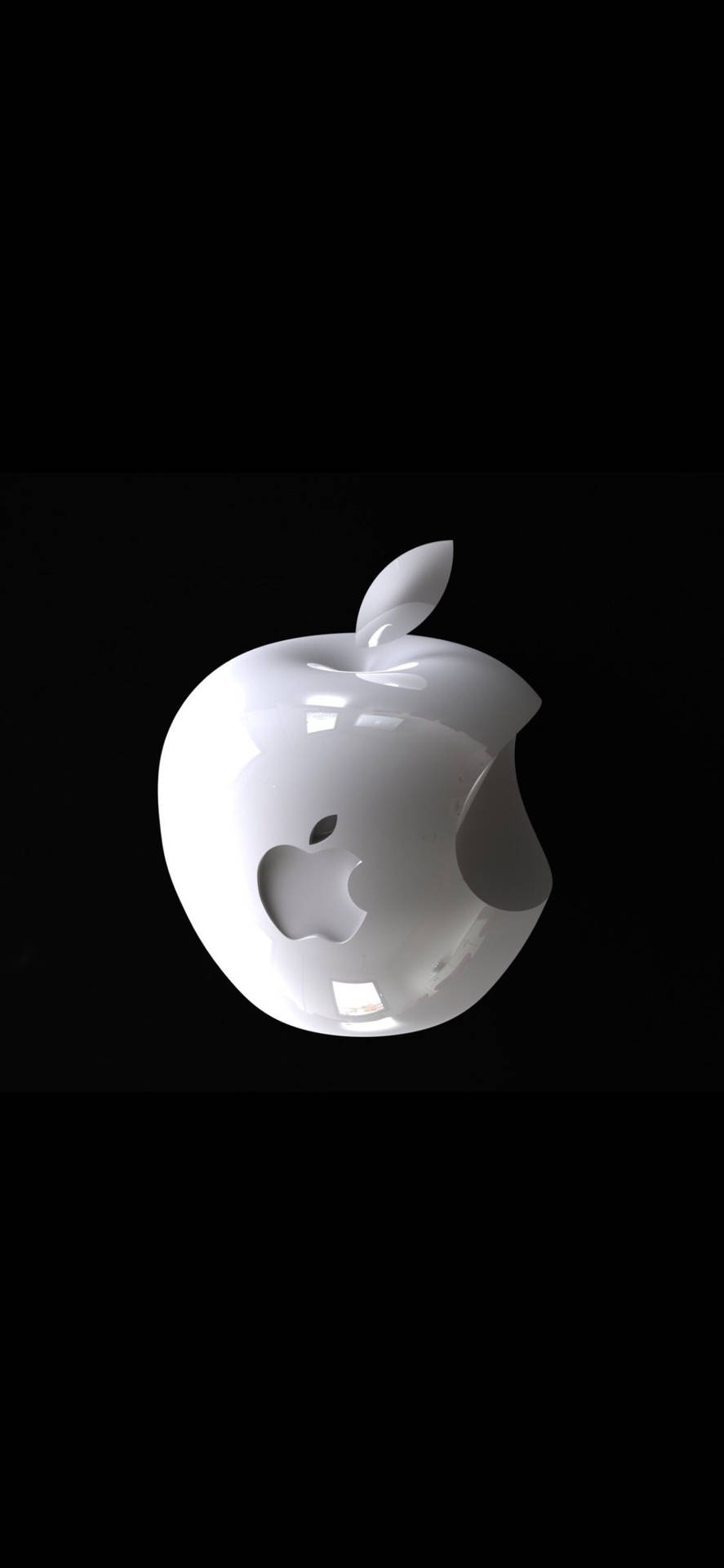 3d Apple Iphone Logo On Apple
