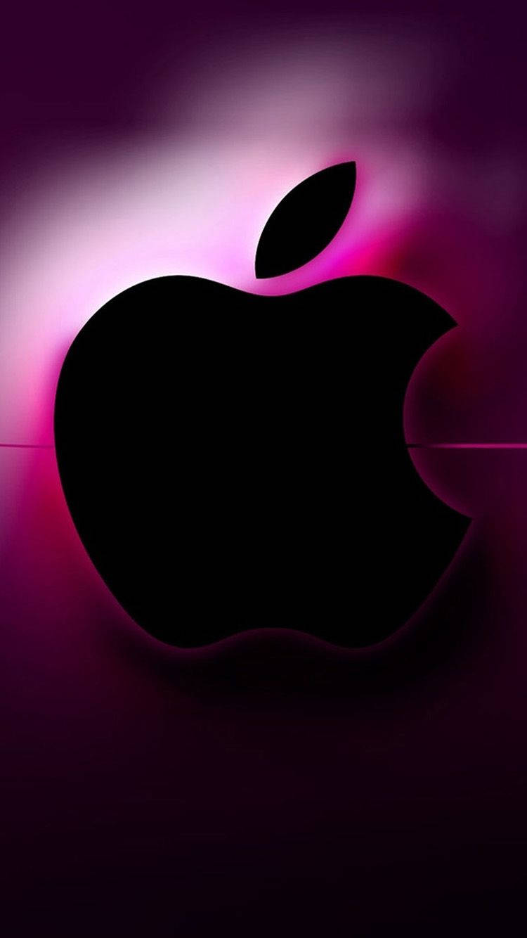 3d Apple Iphone Logo Silhouette Background