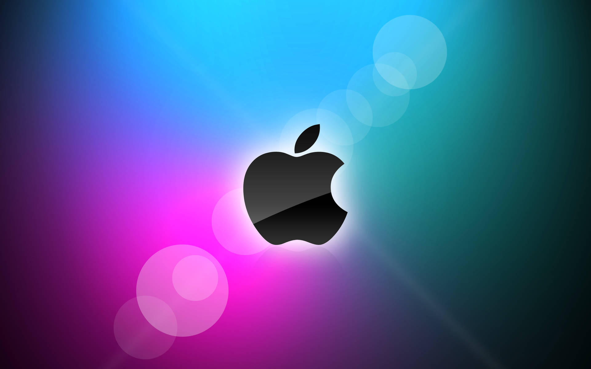 3d Apple Iphone Logo With Glare Background