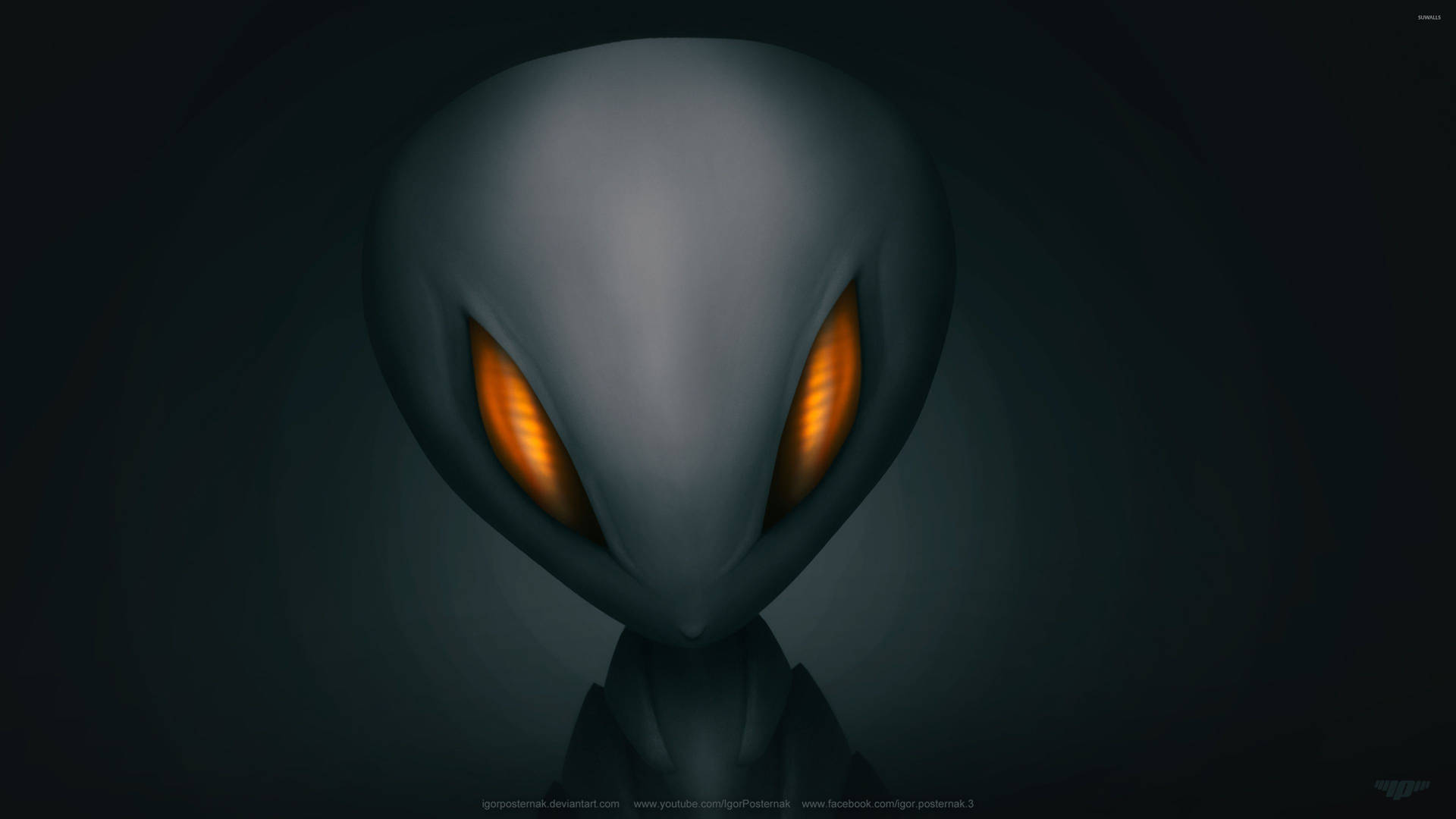 3d Art Alien Background