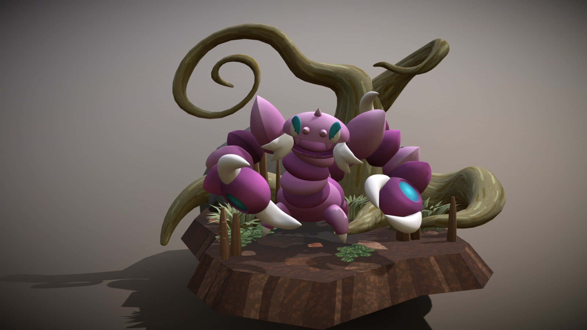 3d Artistic Model Of Drapion, The Powerhouse Pokémon Background