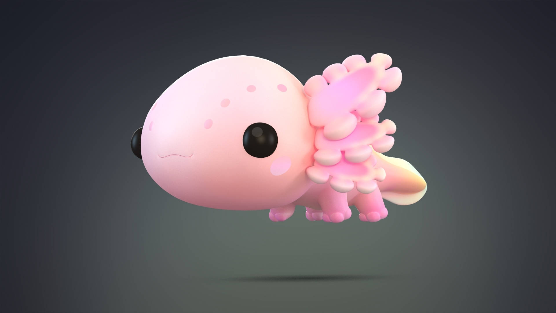 3d Baby Axolotl Background