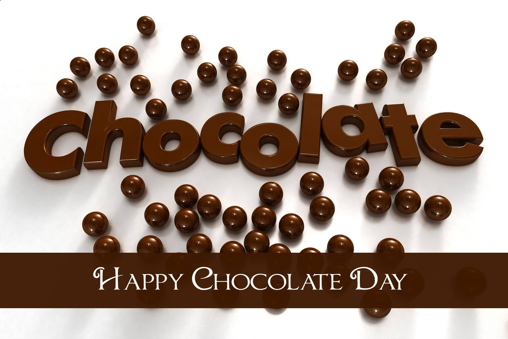 3d Balls Chocolate Day Background