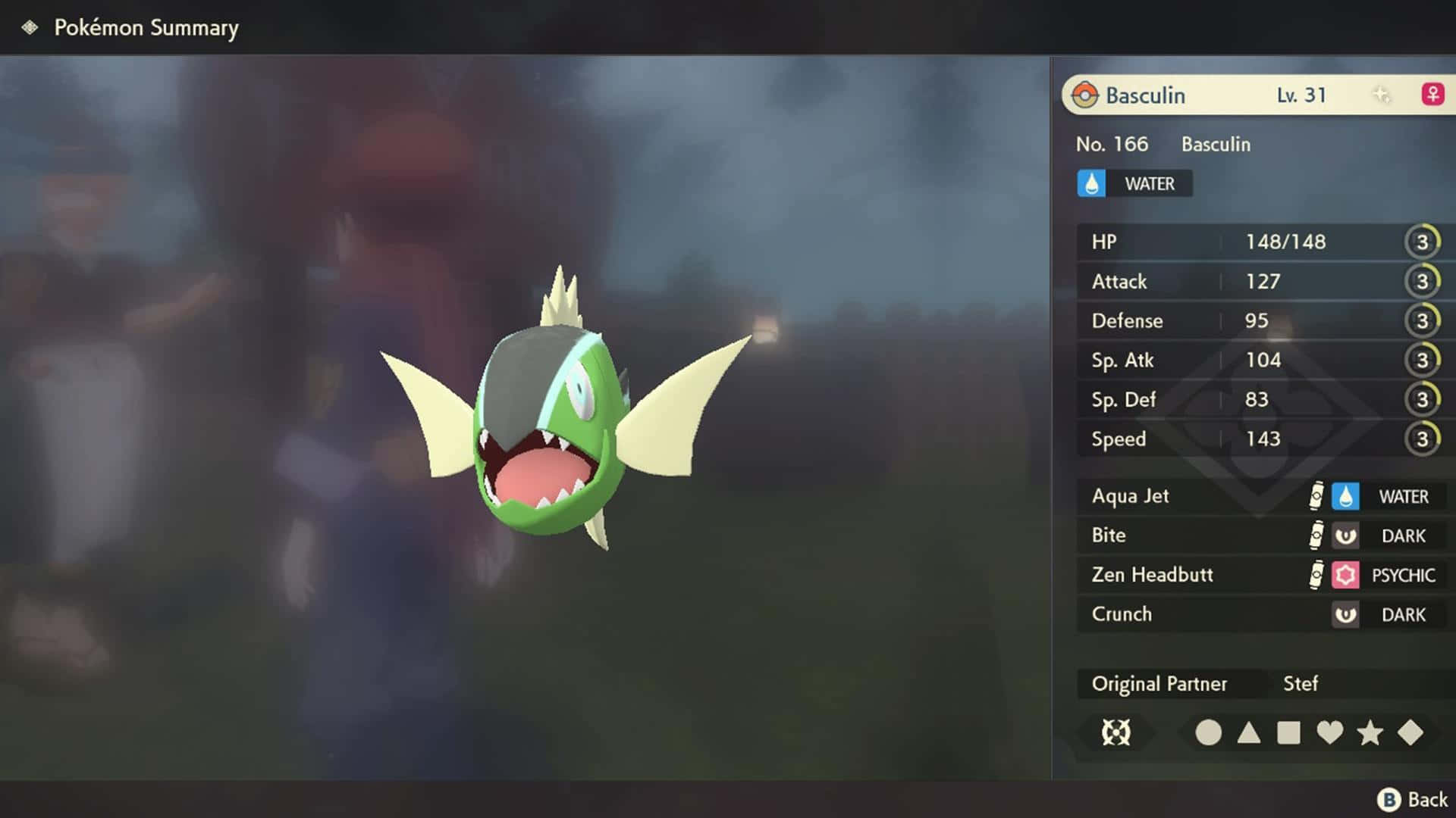 3d Basculin Pokémon Legends Arceus Background