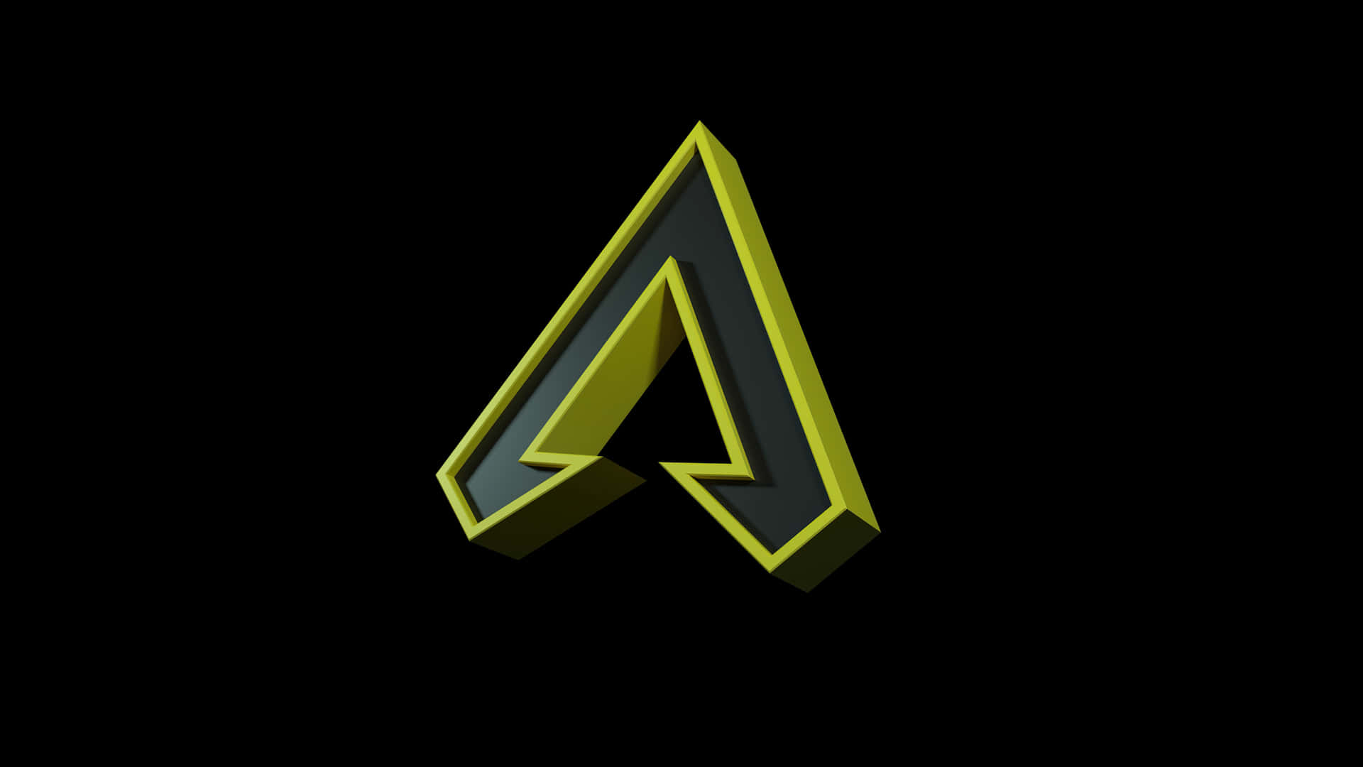 3d Black And Green Apex Legends Logo Background