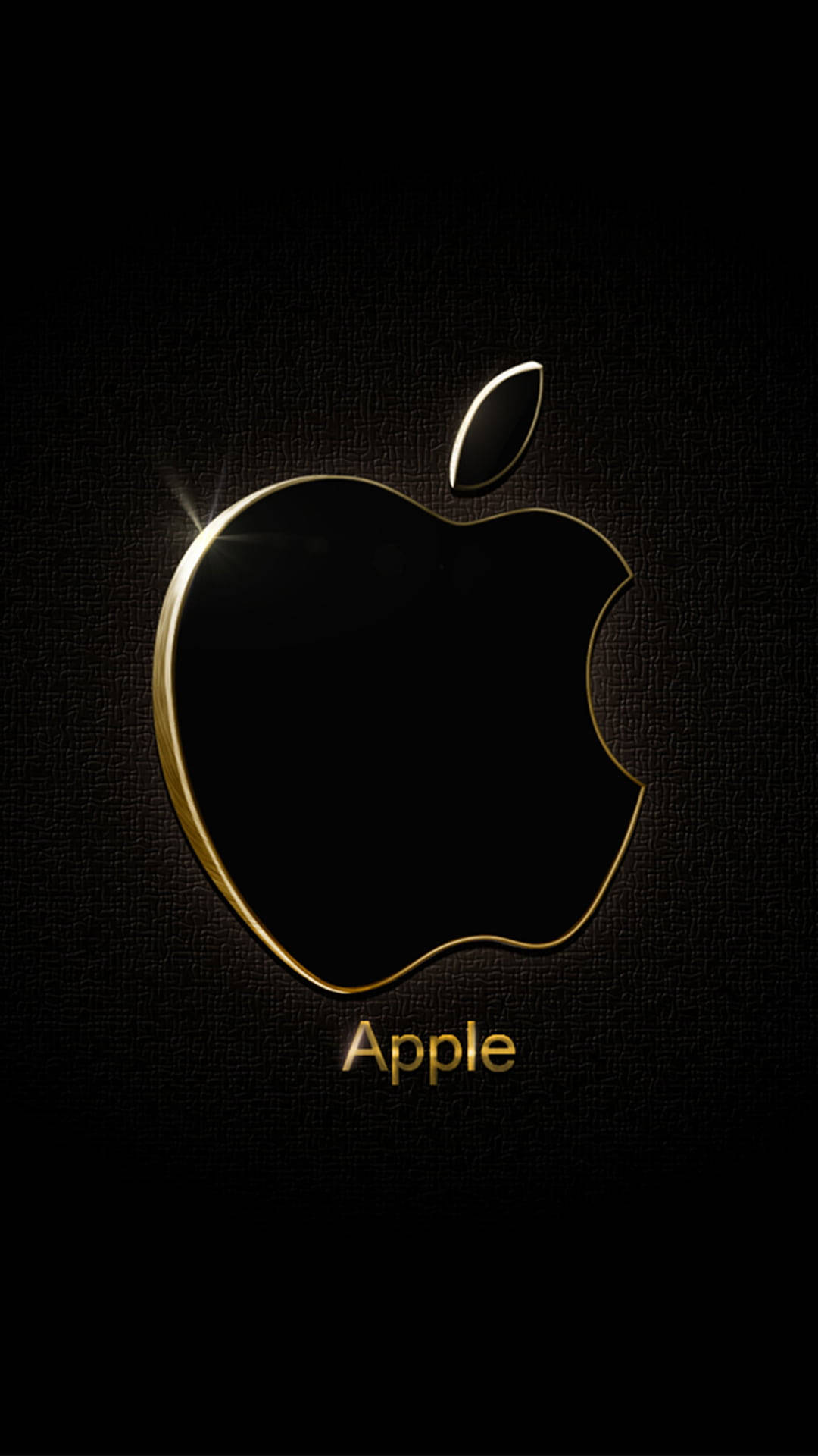 3d Black Apple Logo Iphone Background