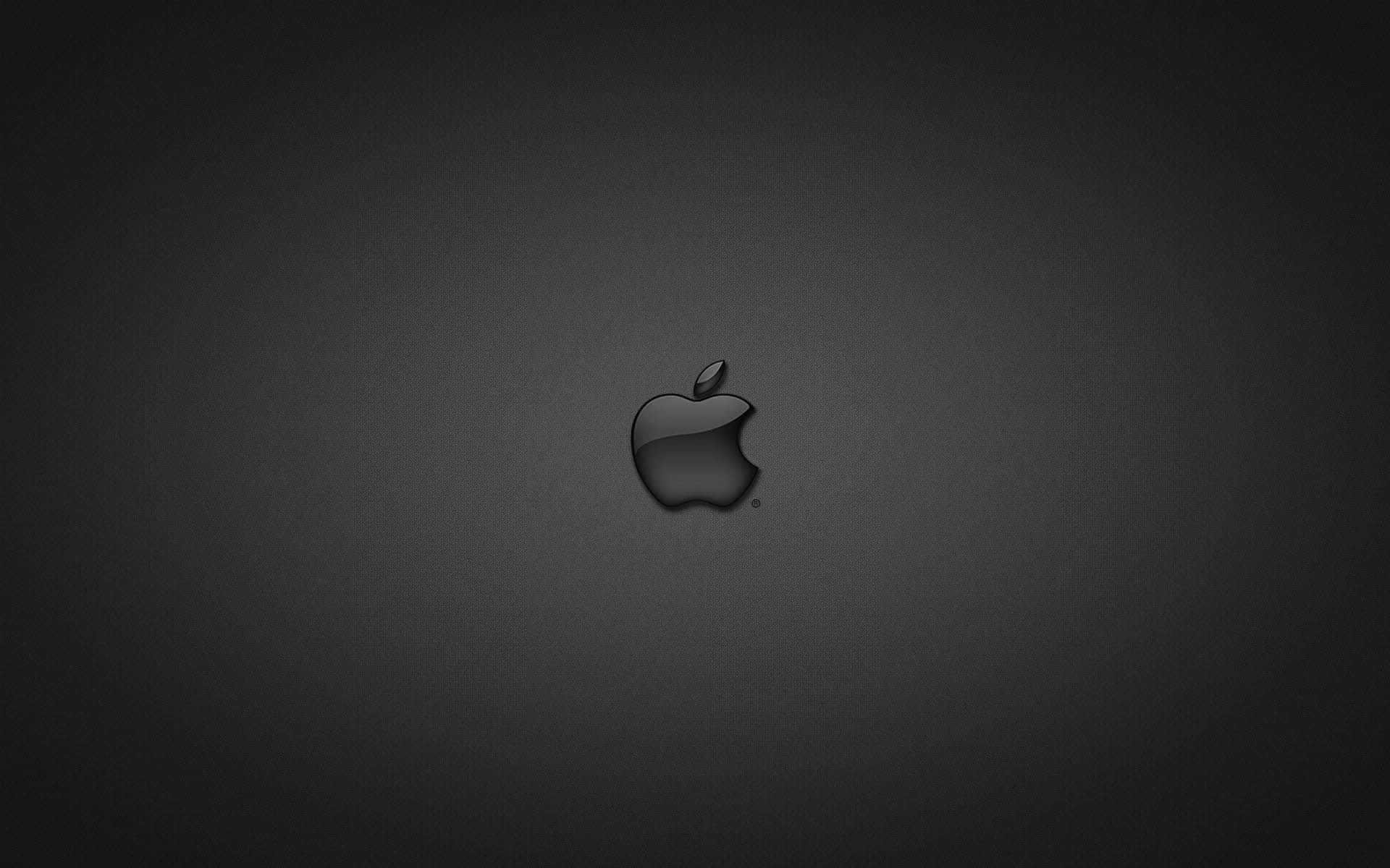 3d Black Apple Logo Background