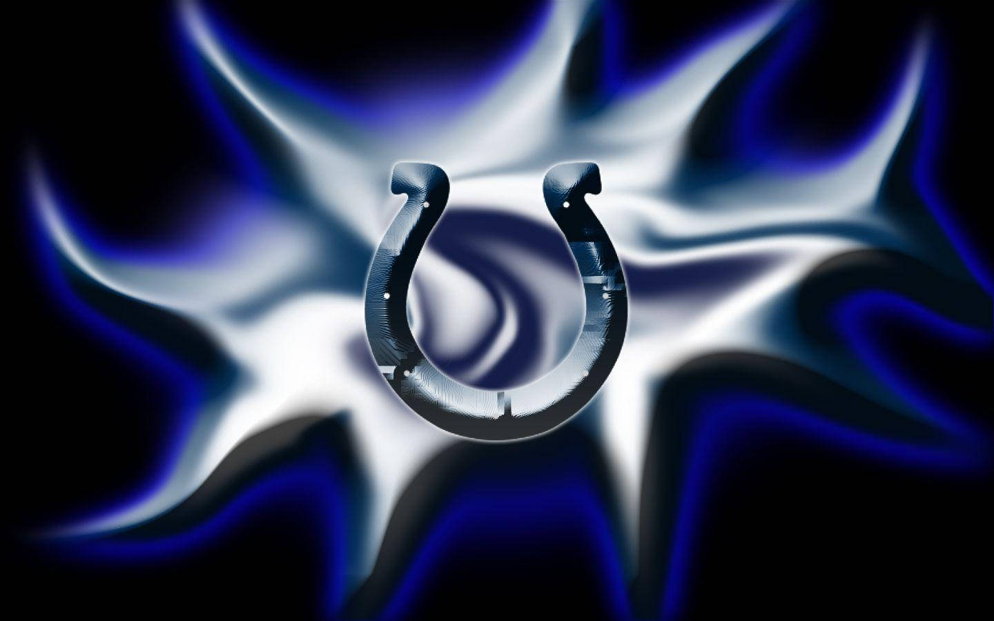 3d Blue Indianapolis Colts Horseshoe Background