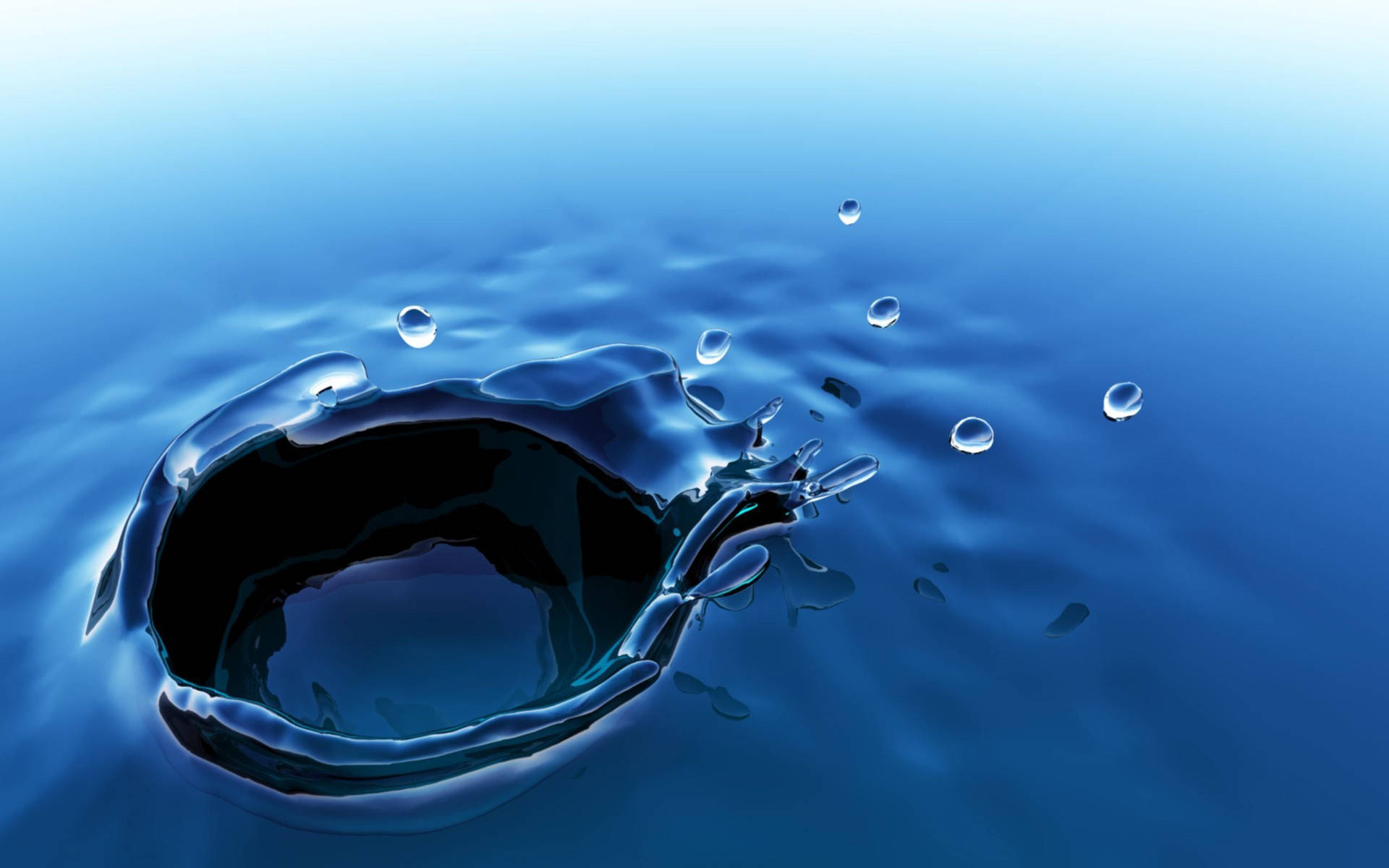 3d Blue Water Splash Background
