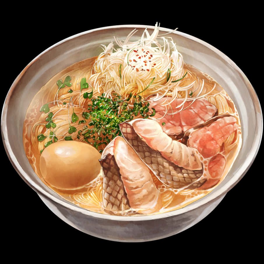 3d Bowl Of Ramen Background