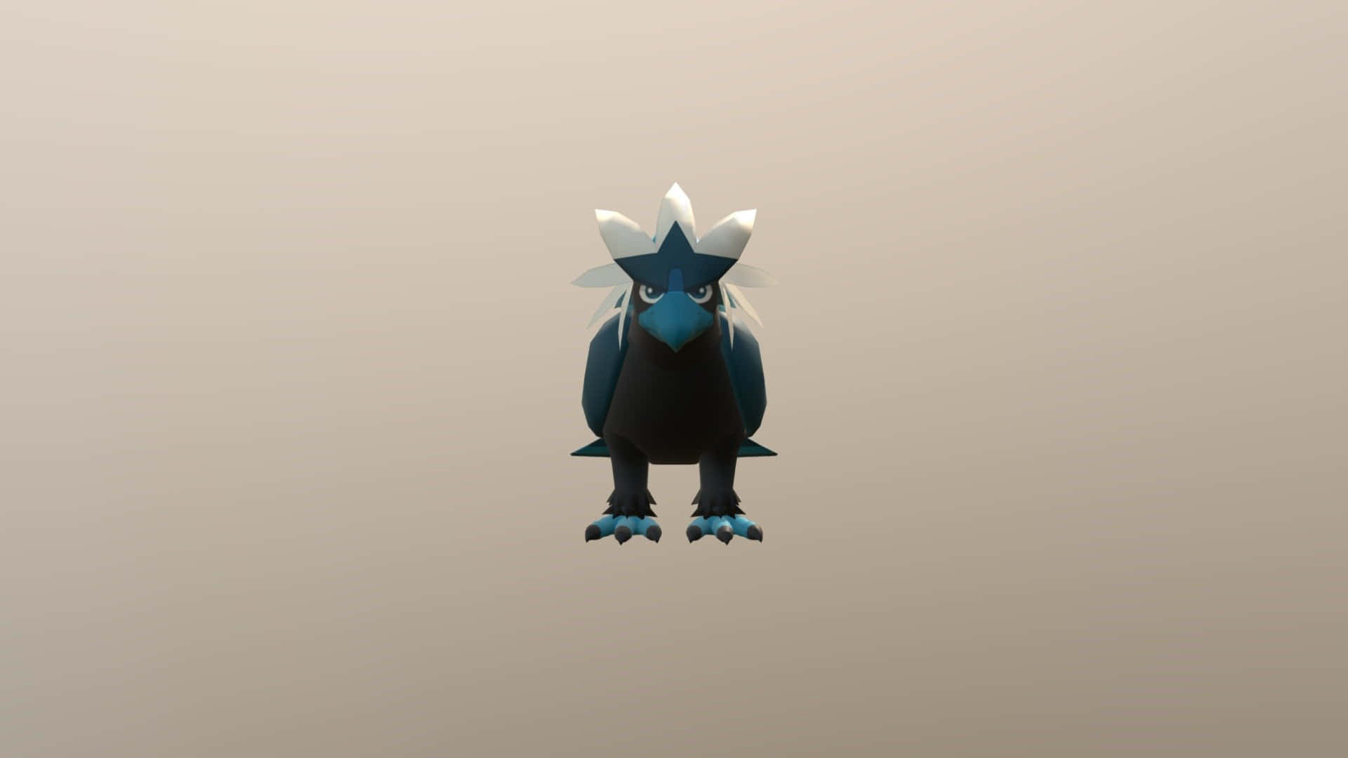 3d Braviary Front View Background