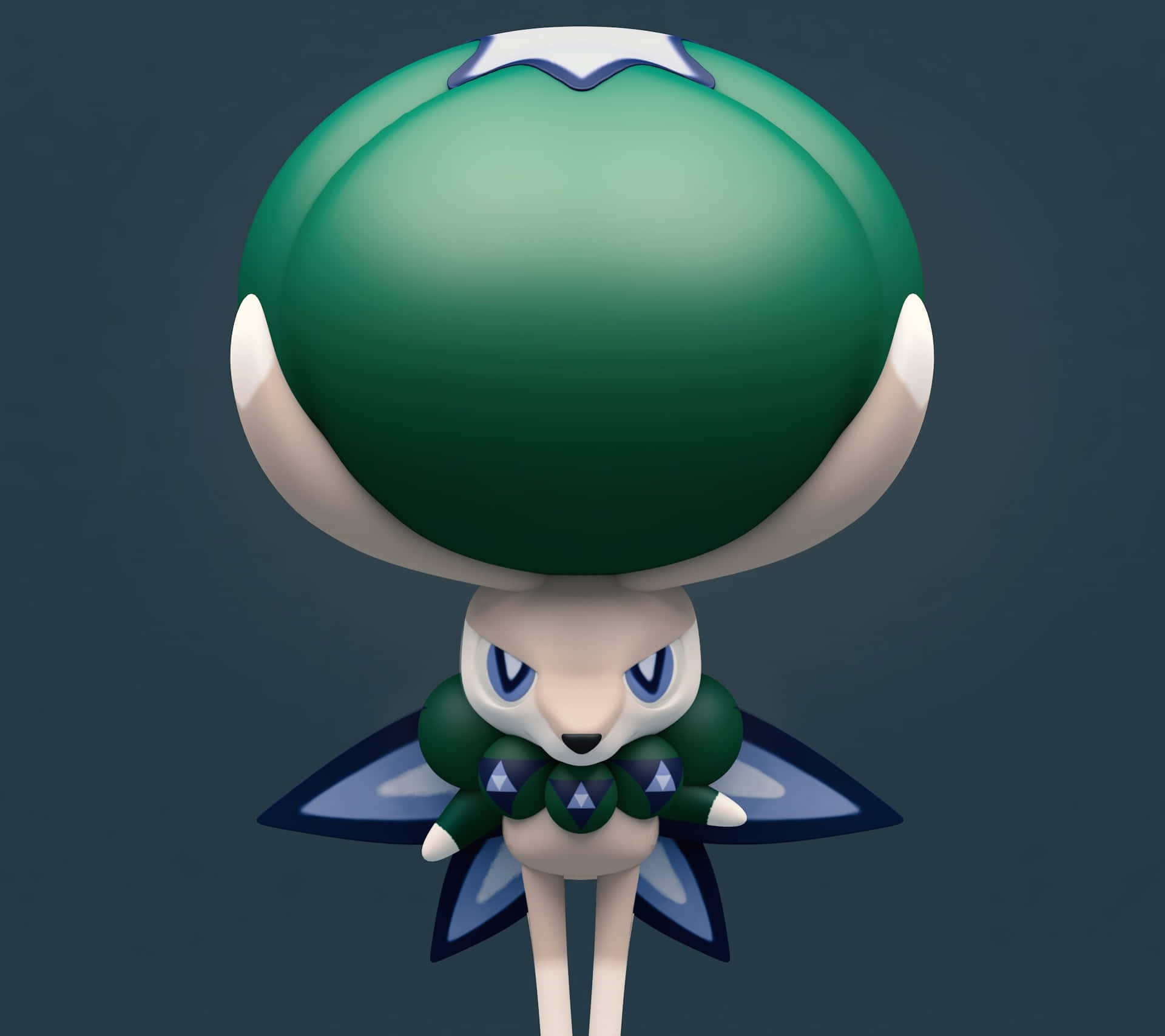 3d Calyrex On Dark Blue Background Background