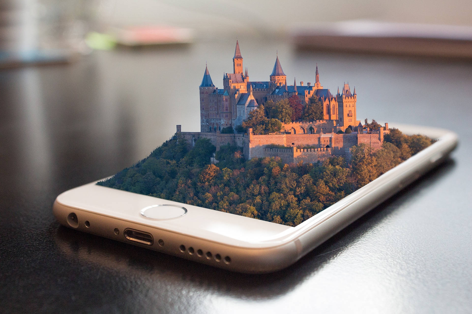 3d Castle On Mobile Phone