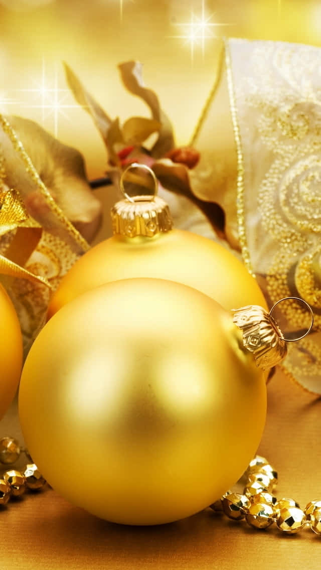 3d Christmas Tree And Ornaments Wallpaper Background