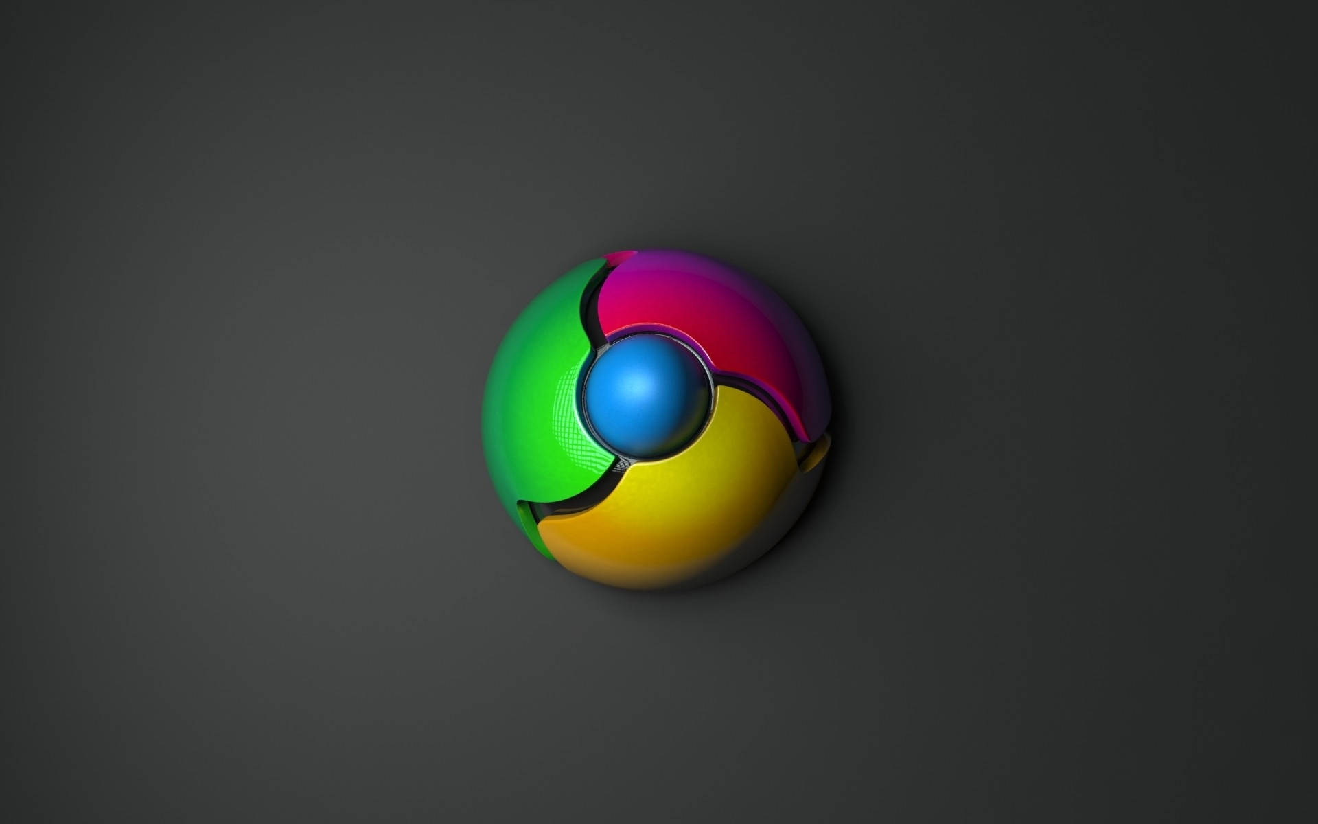 3d Chrome Logo Background