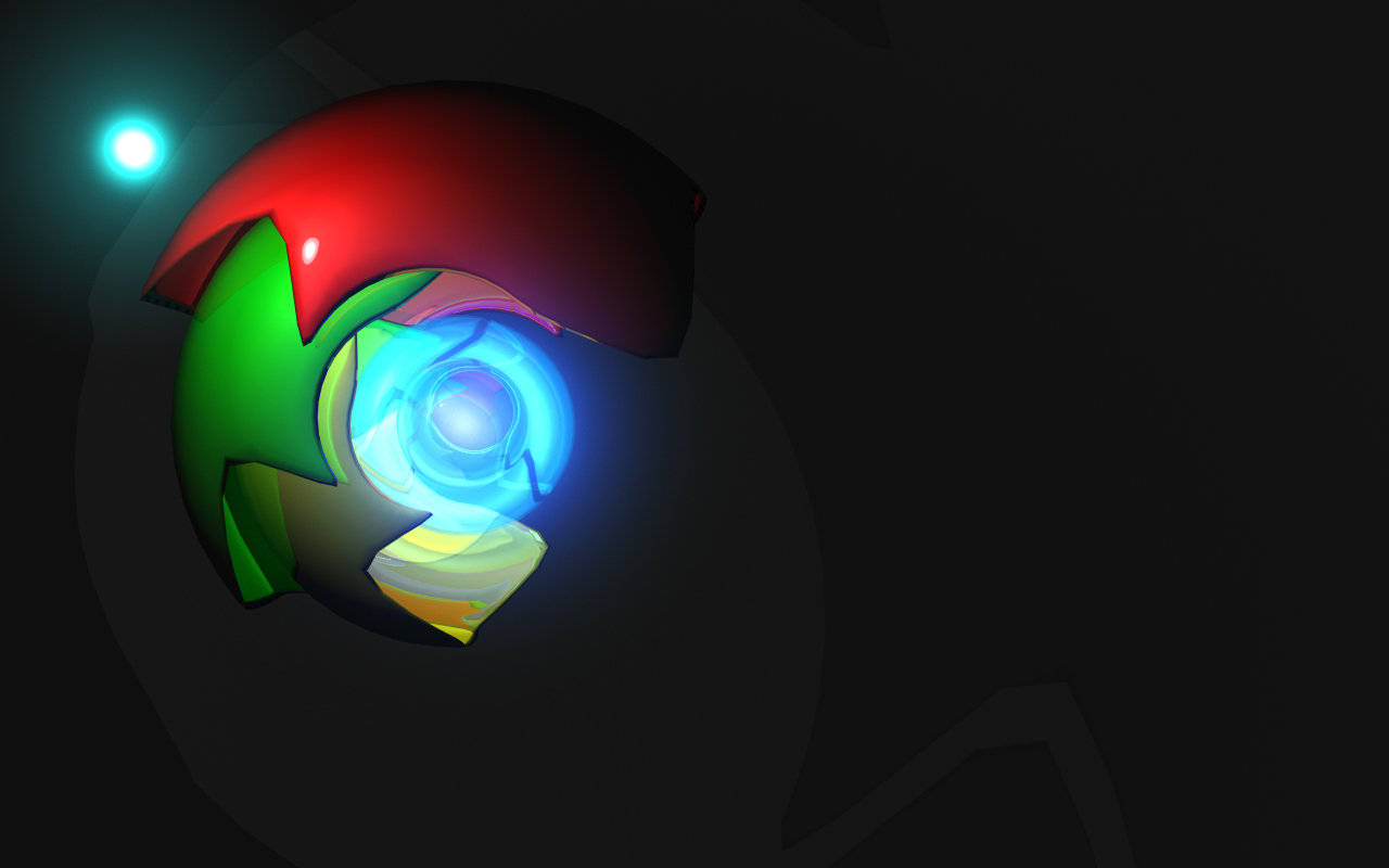3d Chrome Logo Fan Art Background