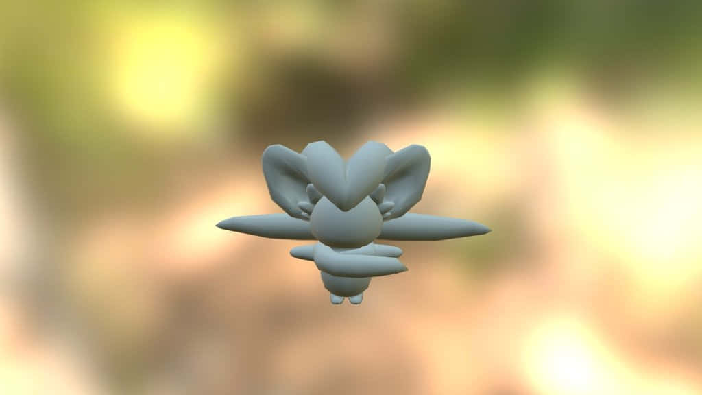 3d Cinccino Model Pose Background