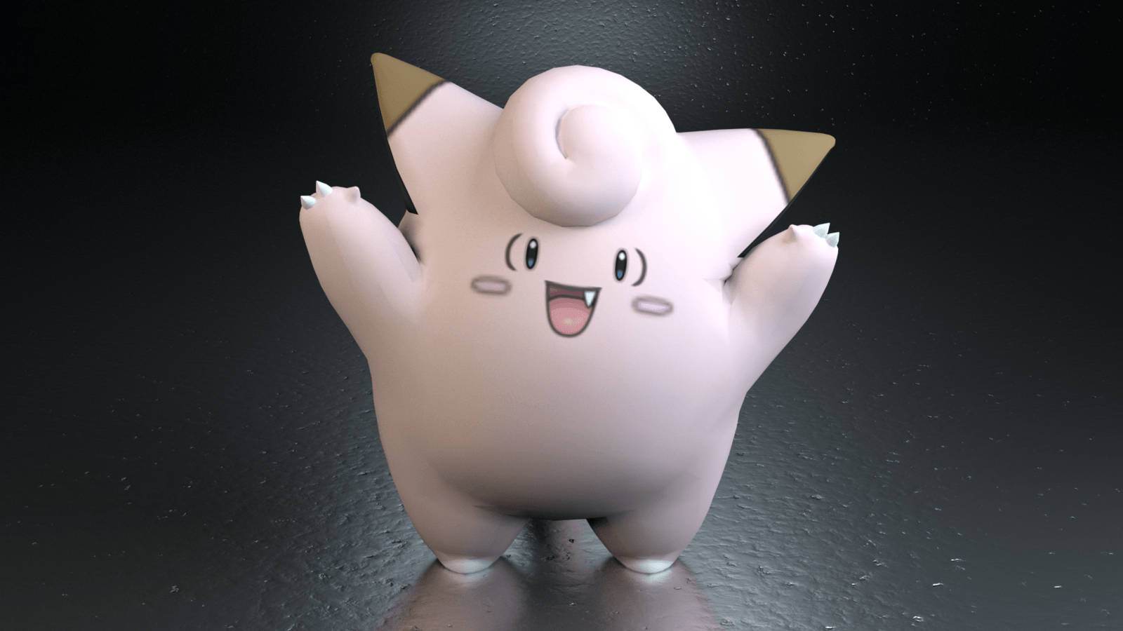 3d Clefairy Smiling