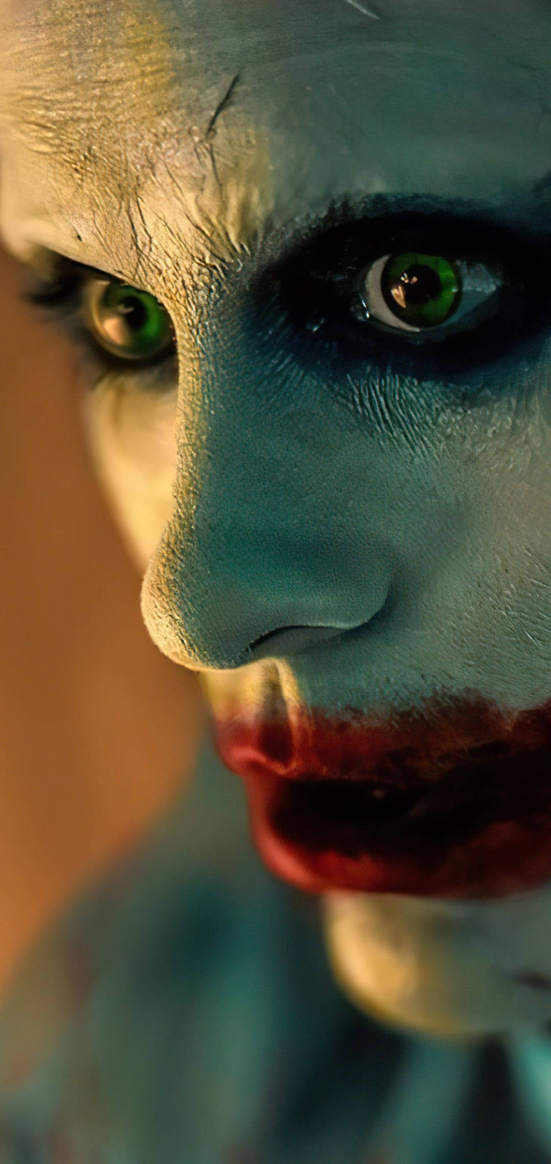 3d Close-up Of Jared Leto's Joker Inspired Iphone Wallpaper