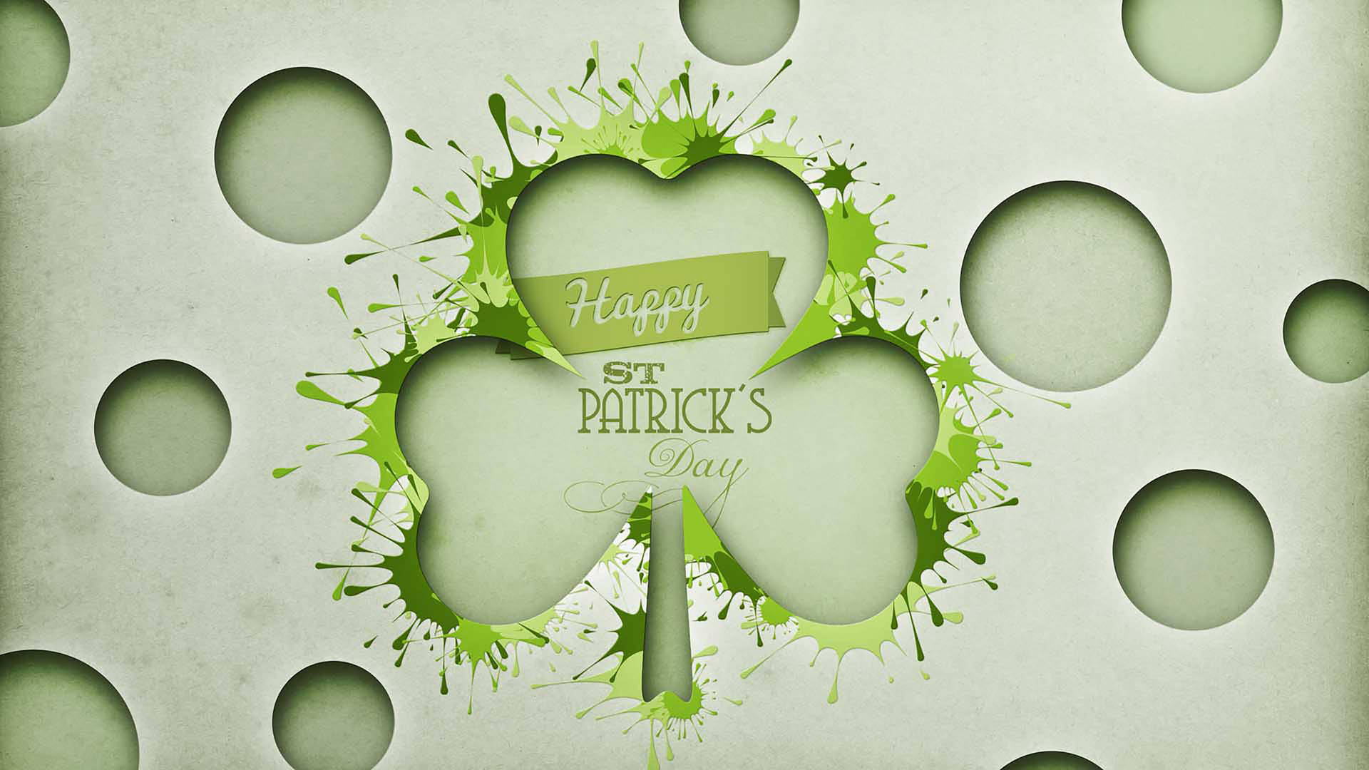 3d Clover With Saint Patrick’s Day Design Background