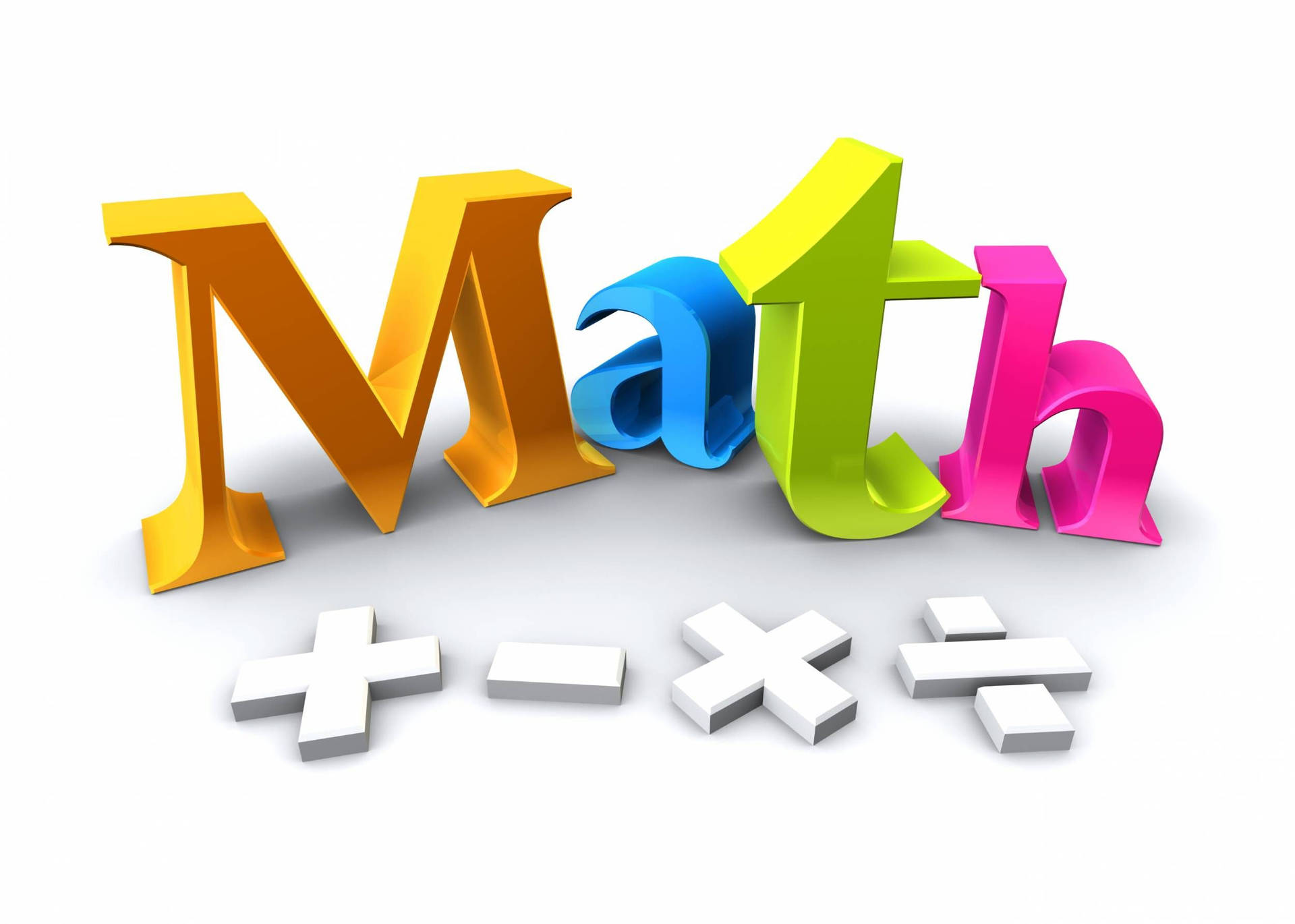 3d Colorful Math Text Illustration Background