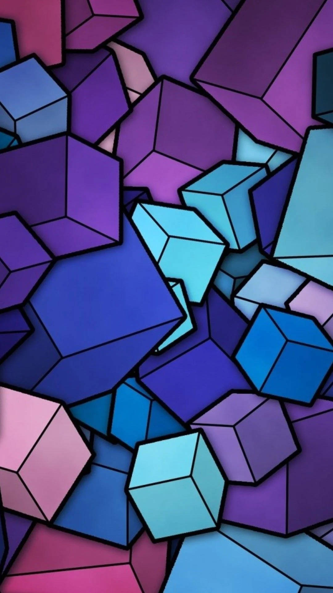 3d Cubes Abstract Iphone Background
